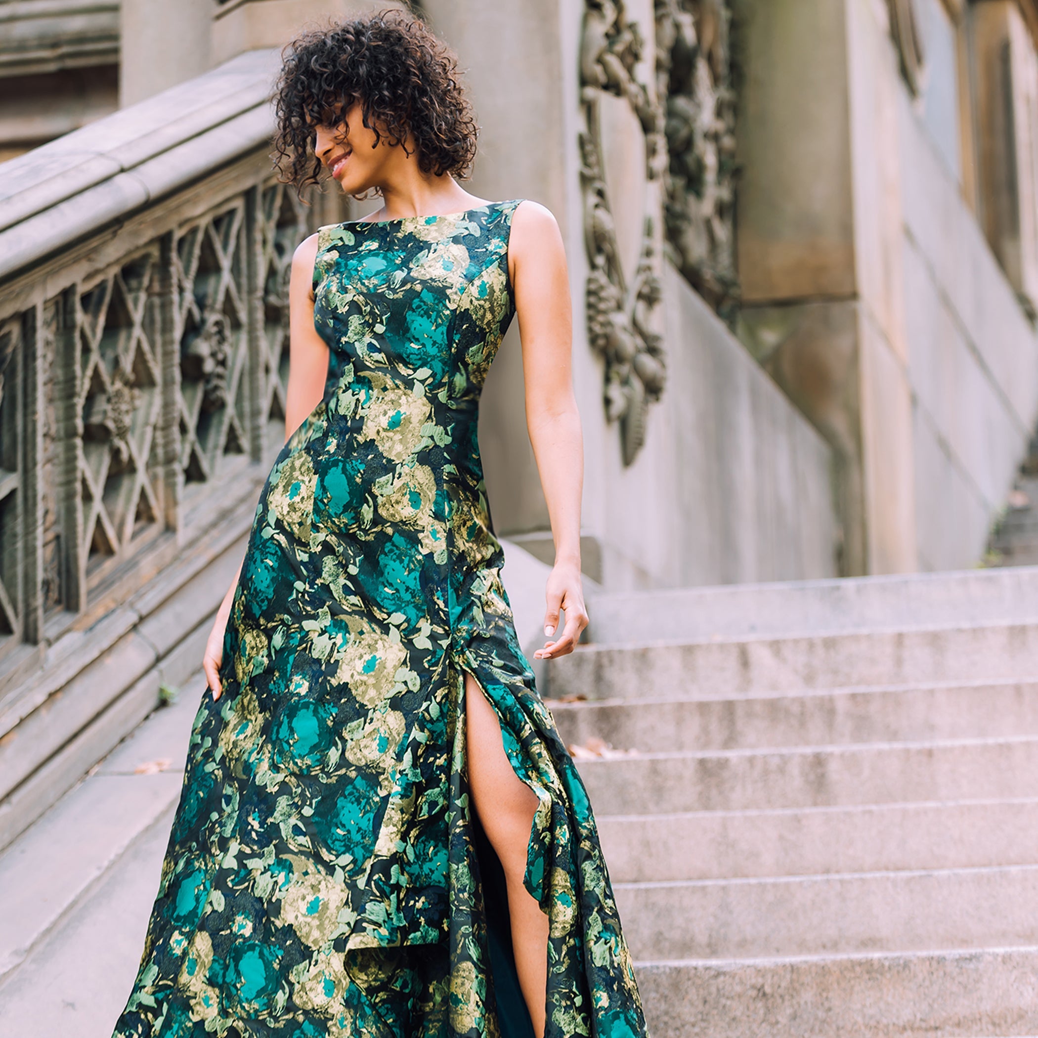 LS Front Zipper Beaded Sheath - MaraFormigone