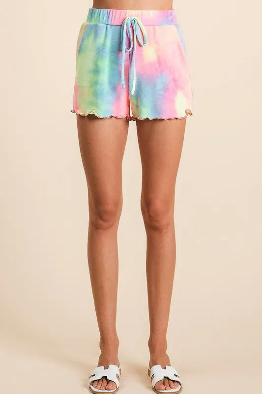 BiBi Tie Dye French Terry Top and Shorts Set.