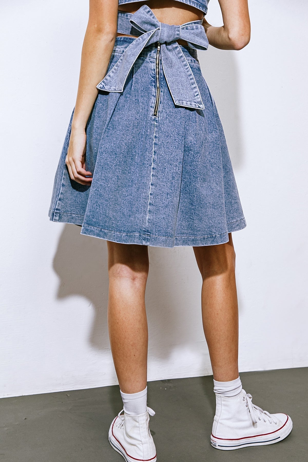 YOUR EYES ON MINE DENIM MINI SKIRT - MaraFormigone