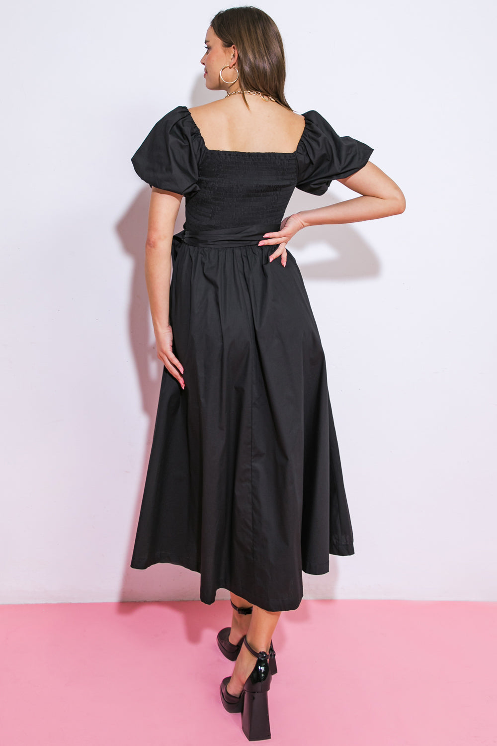 A PEACEFUL PLACE WOVEN MIDI DRESS - MaraFormigone