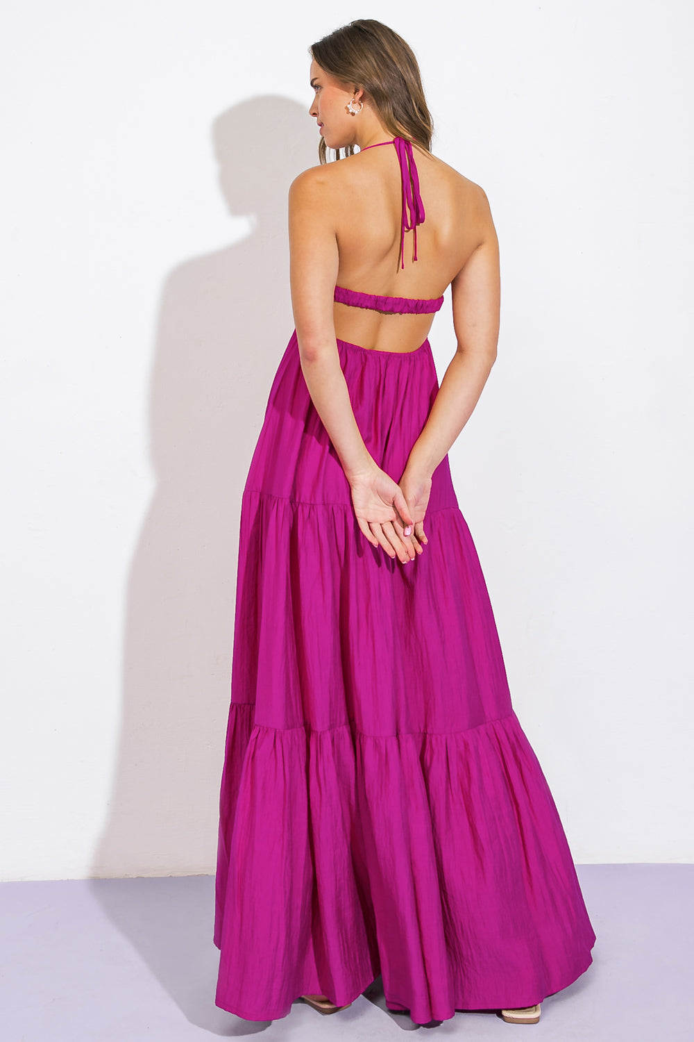 VESTIDO MIDI DE TECIDO PARA AFTER PARTY