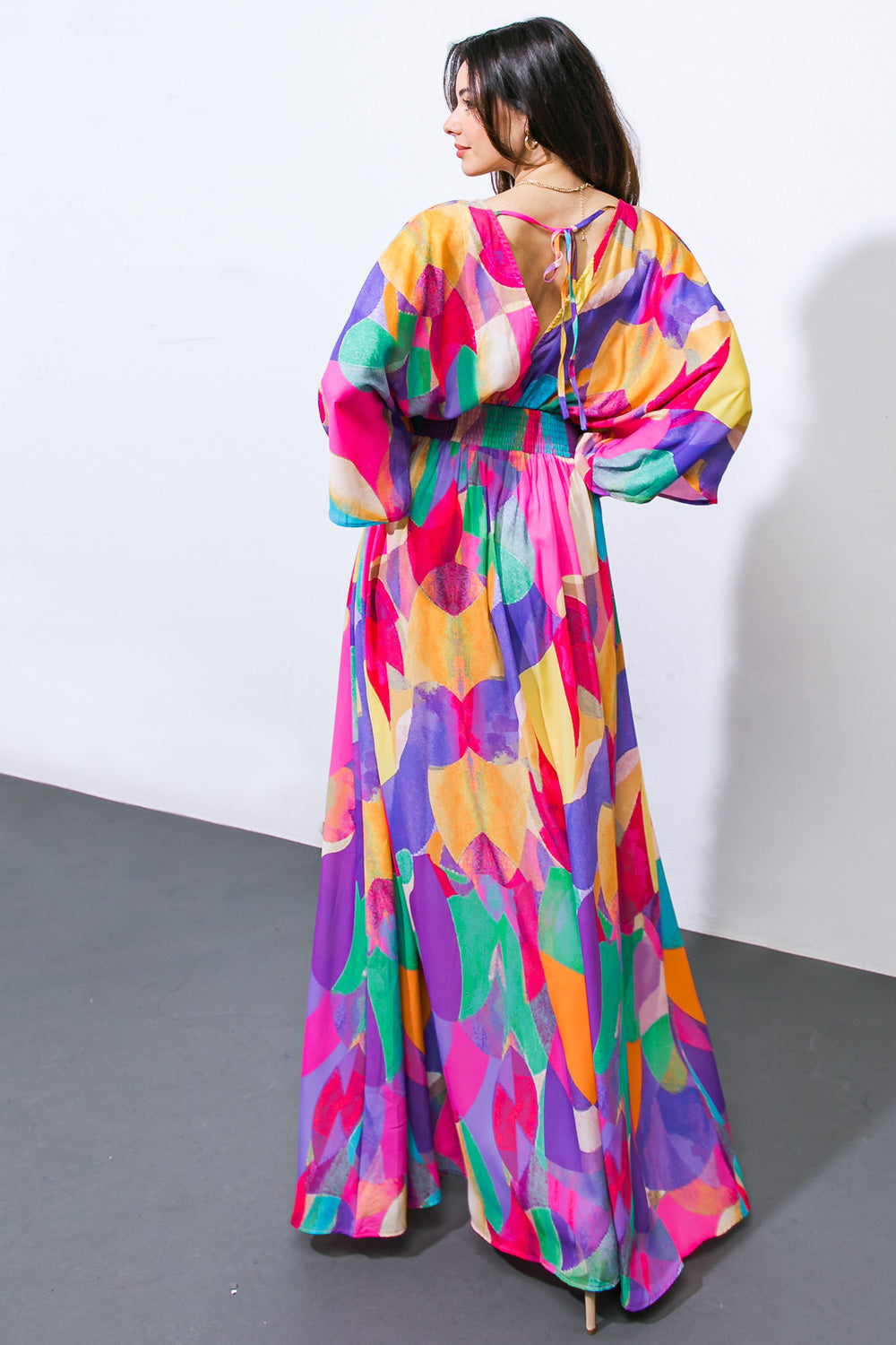 VESTIDO MAXI TECIDO "DEIXE-A BRILHAR"