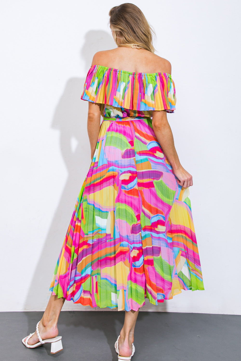 BLOSSOM BOULEVARD WOVEN MIDI DRESS - MaraFormigone