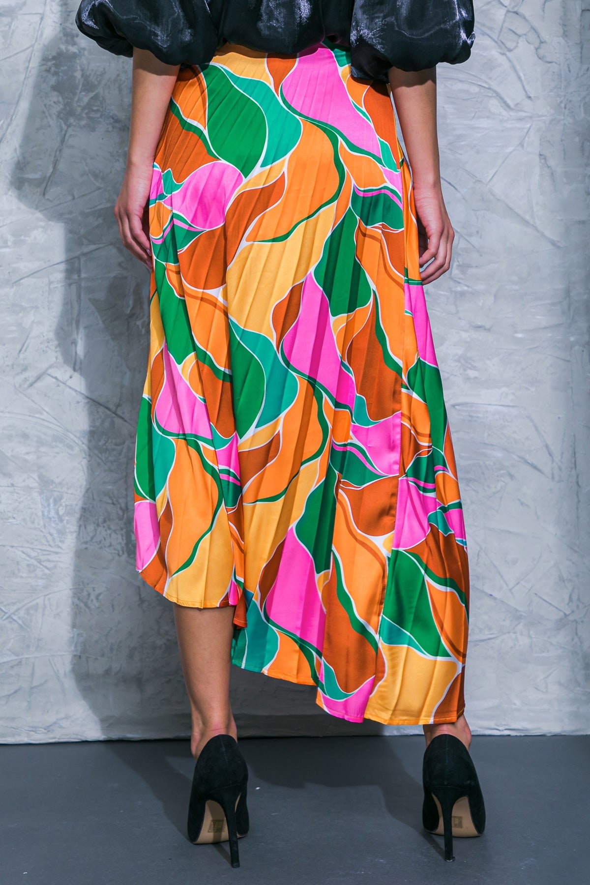 FALDA MIDI TEJIDA DE GRAFUL IMPRESSION