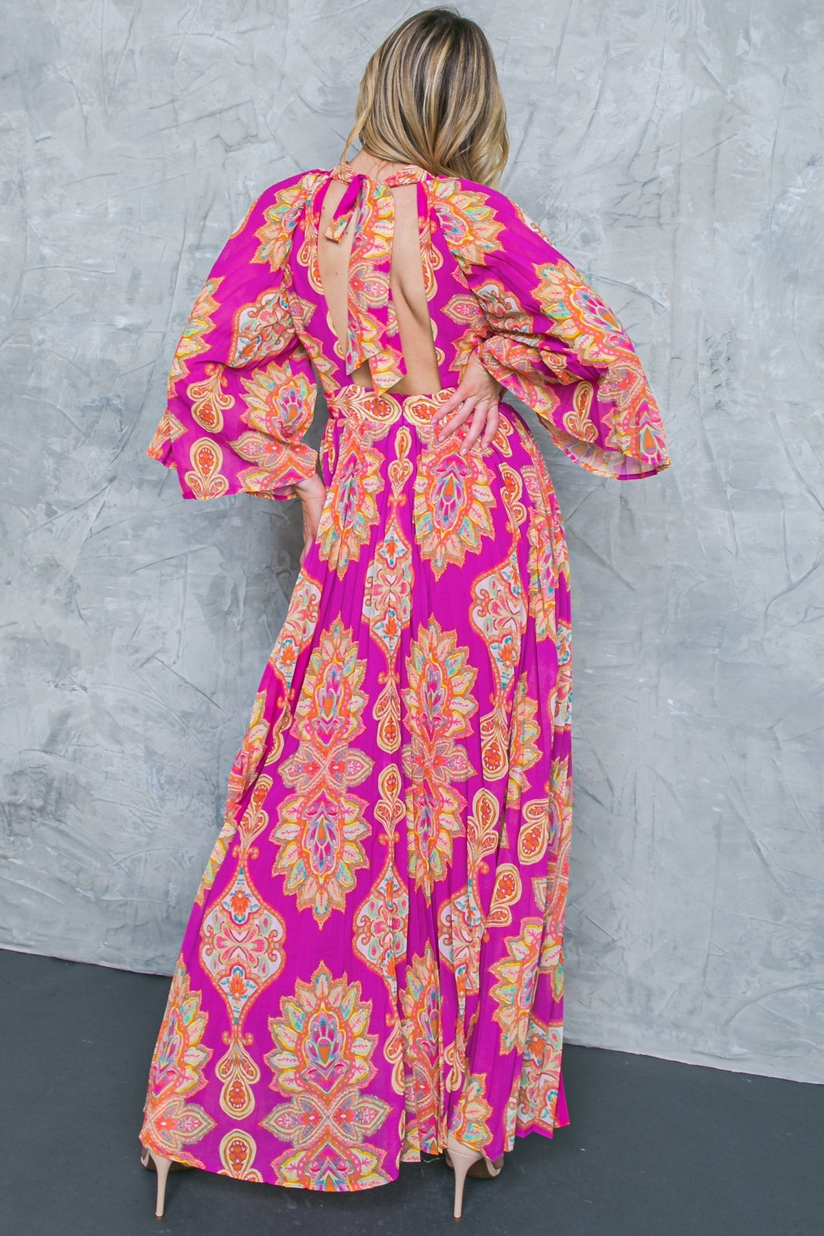 VESTIDO MAXI TECIDO COBERTO DE AMOR