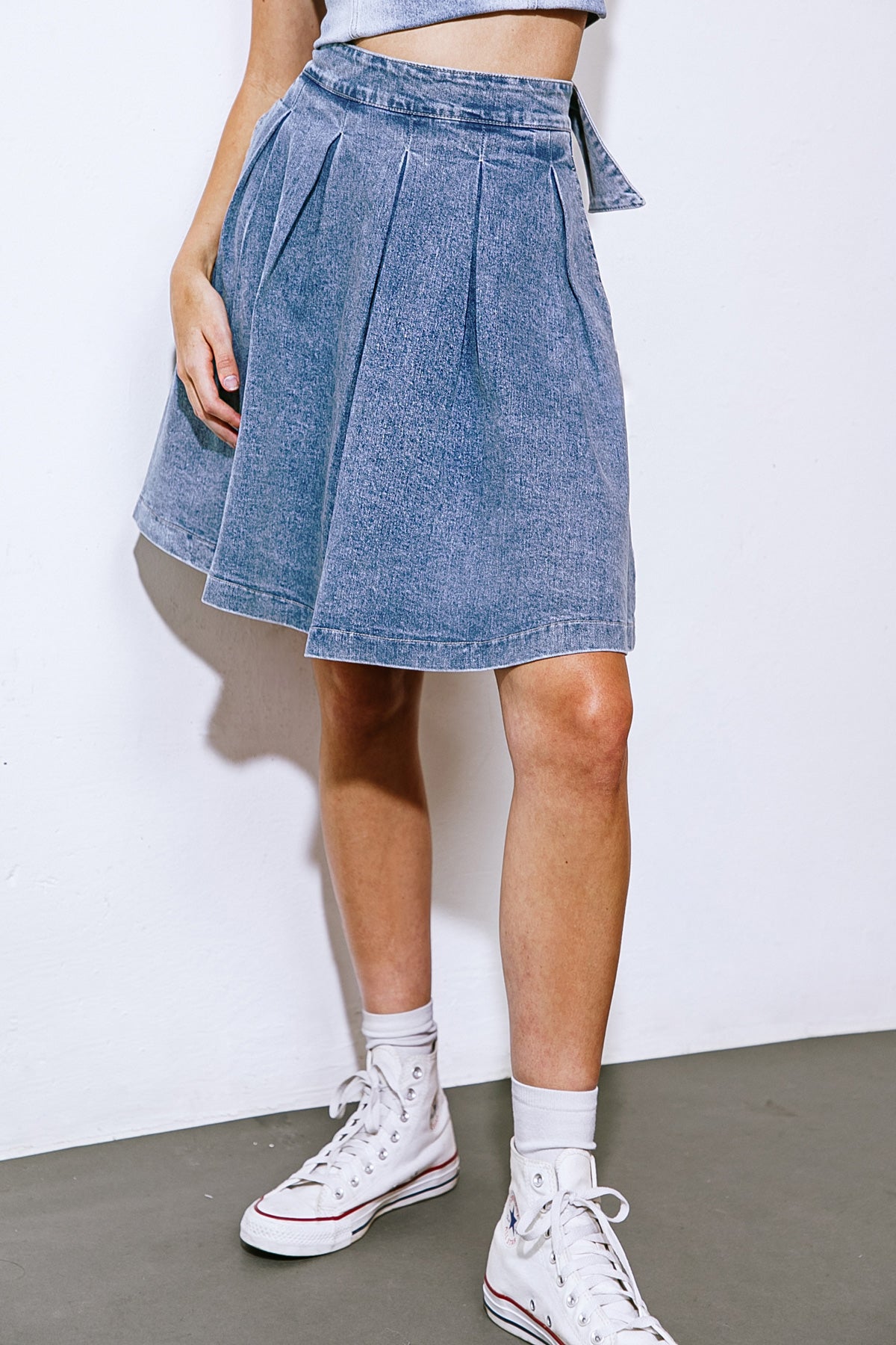 YOUR EYES ON MINE DENIM MINI SKIRT - MaraFormigone