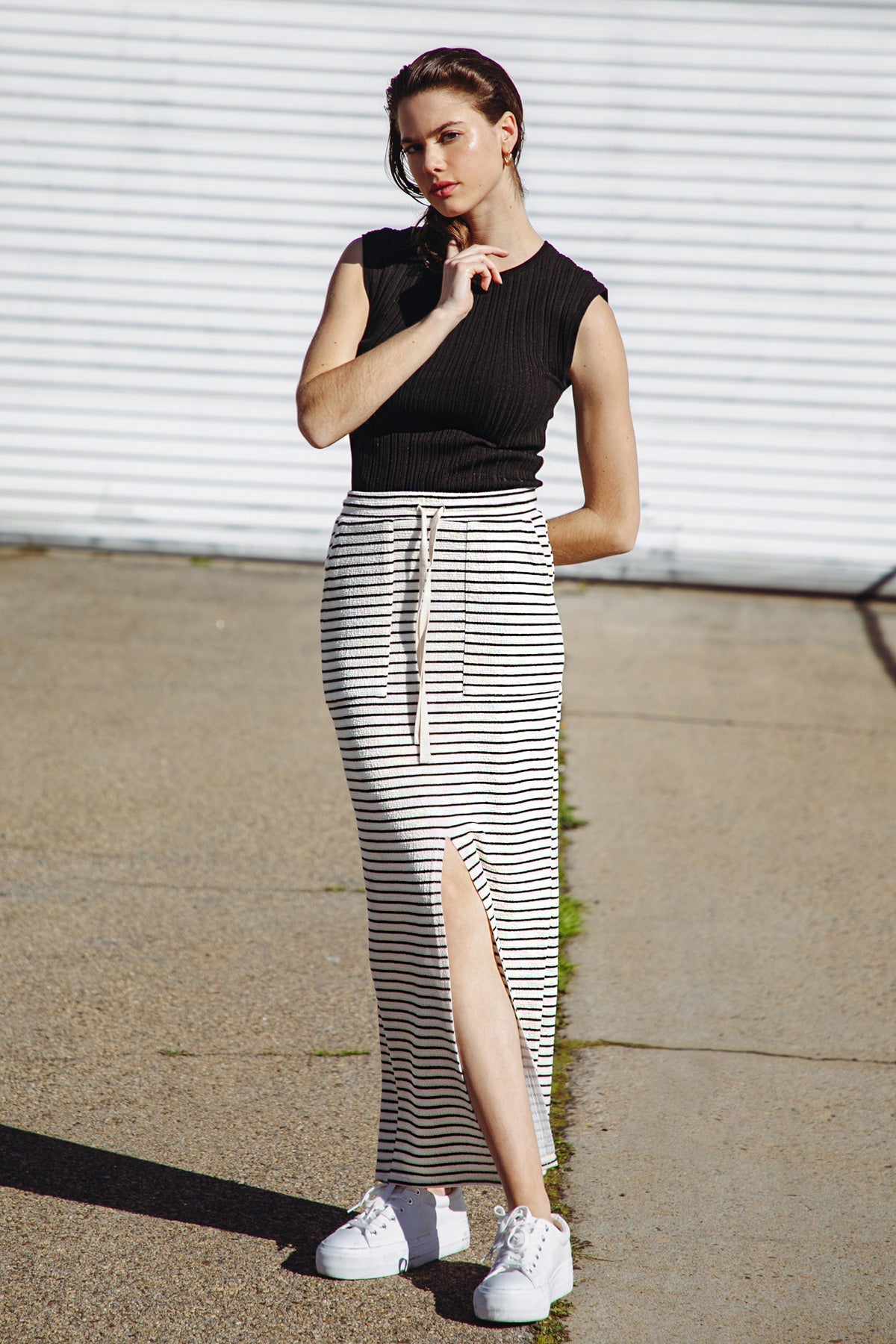 SAIA DE TRICÔ PRETTY ON POINT