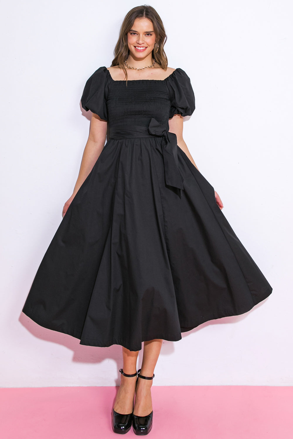 A PEACEFUL PLACE WOVEN MIDI DRESS - MaraFormigone