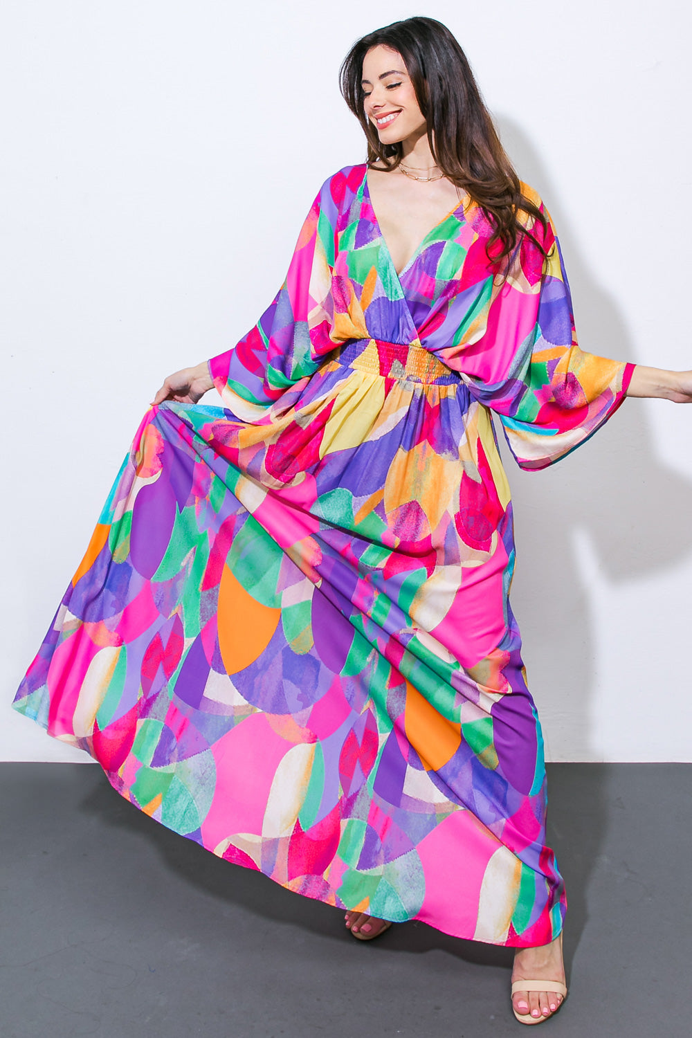 VESTIDO MAXI TECIDO "DEIXE-A BRILHAR"