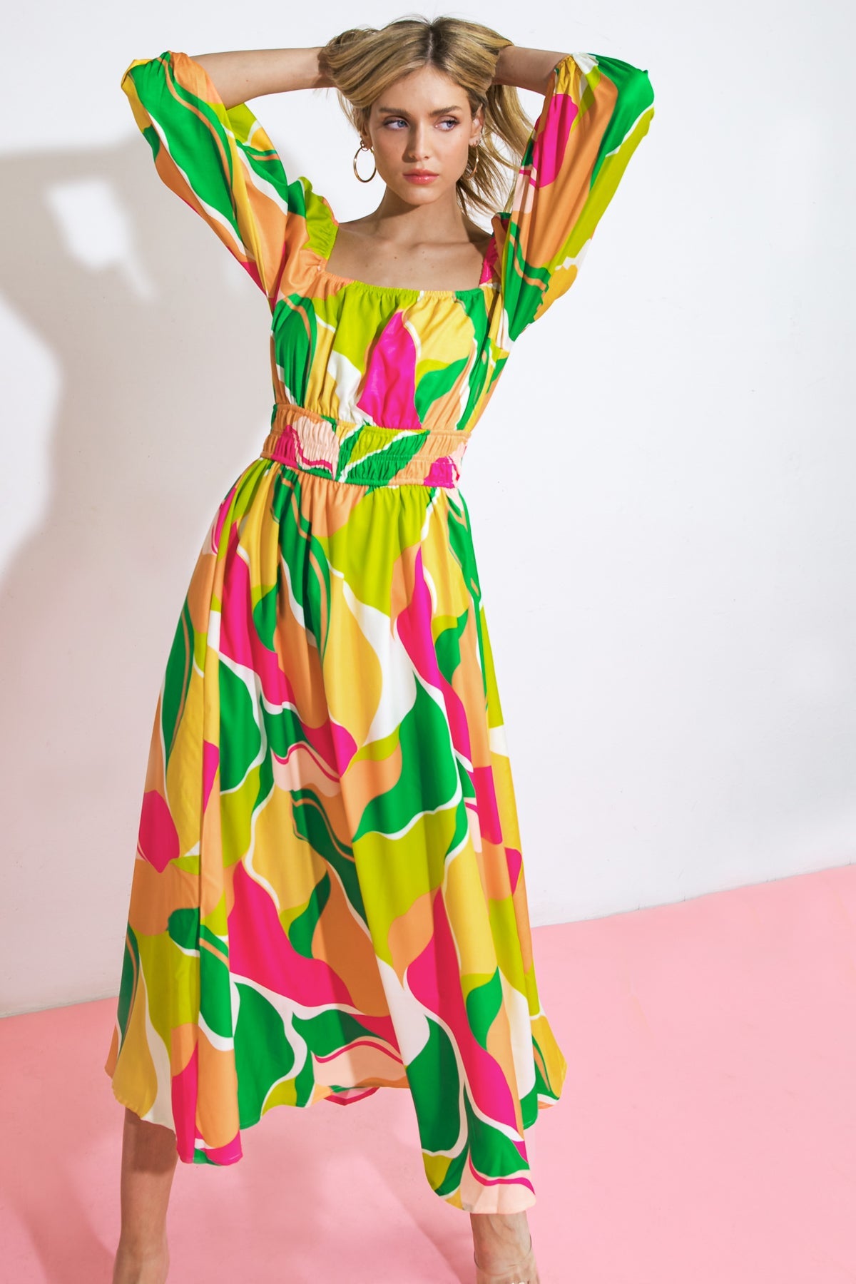 VESTIDO MIDI DE TECIDO "A SECOND THOUGHT"