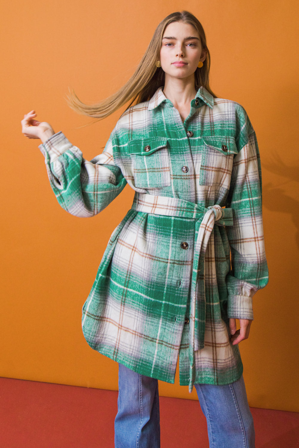 Jaqueta midi de tecido plano Sweet Evenings