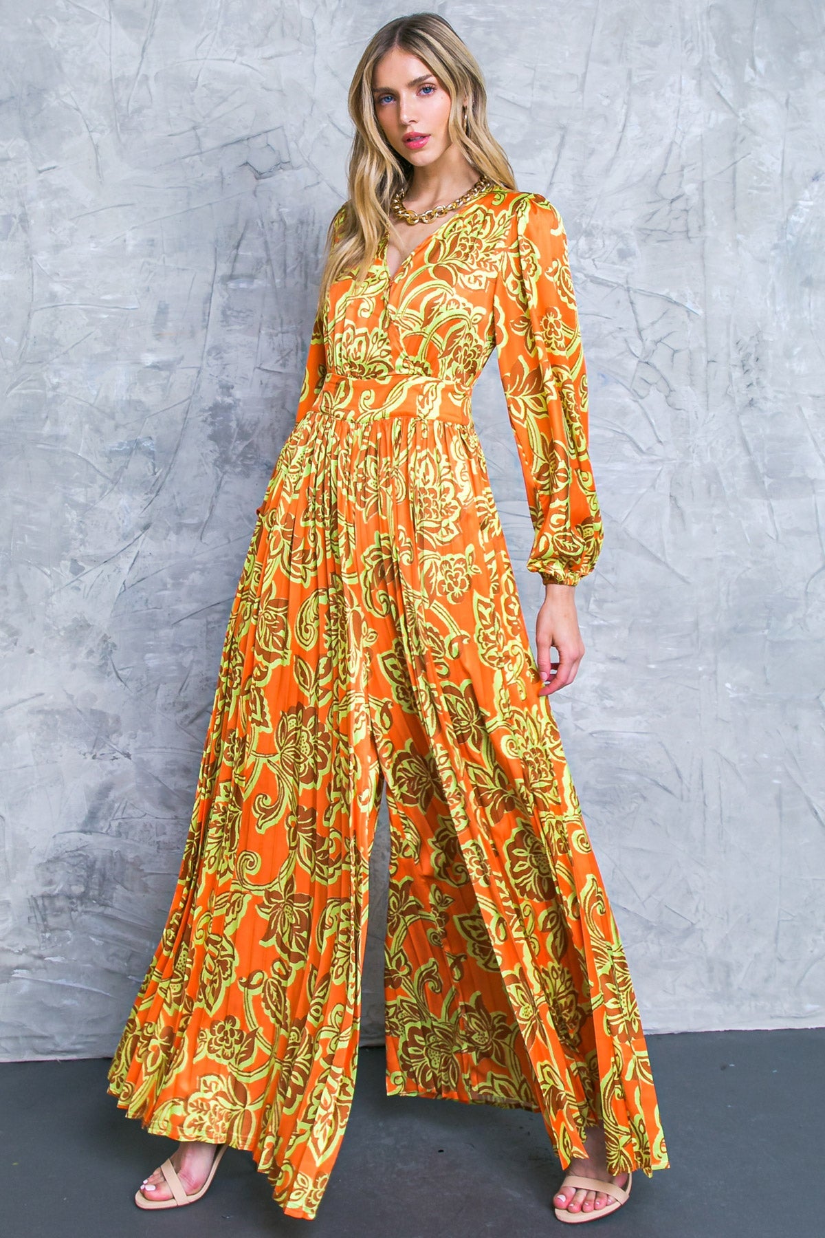 BLUSHING WITH BRILLIANCE SATIN JUMPSUIT - MaraFormigone