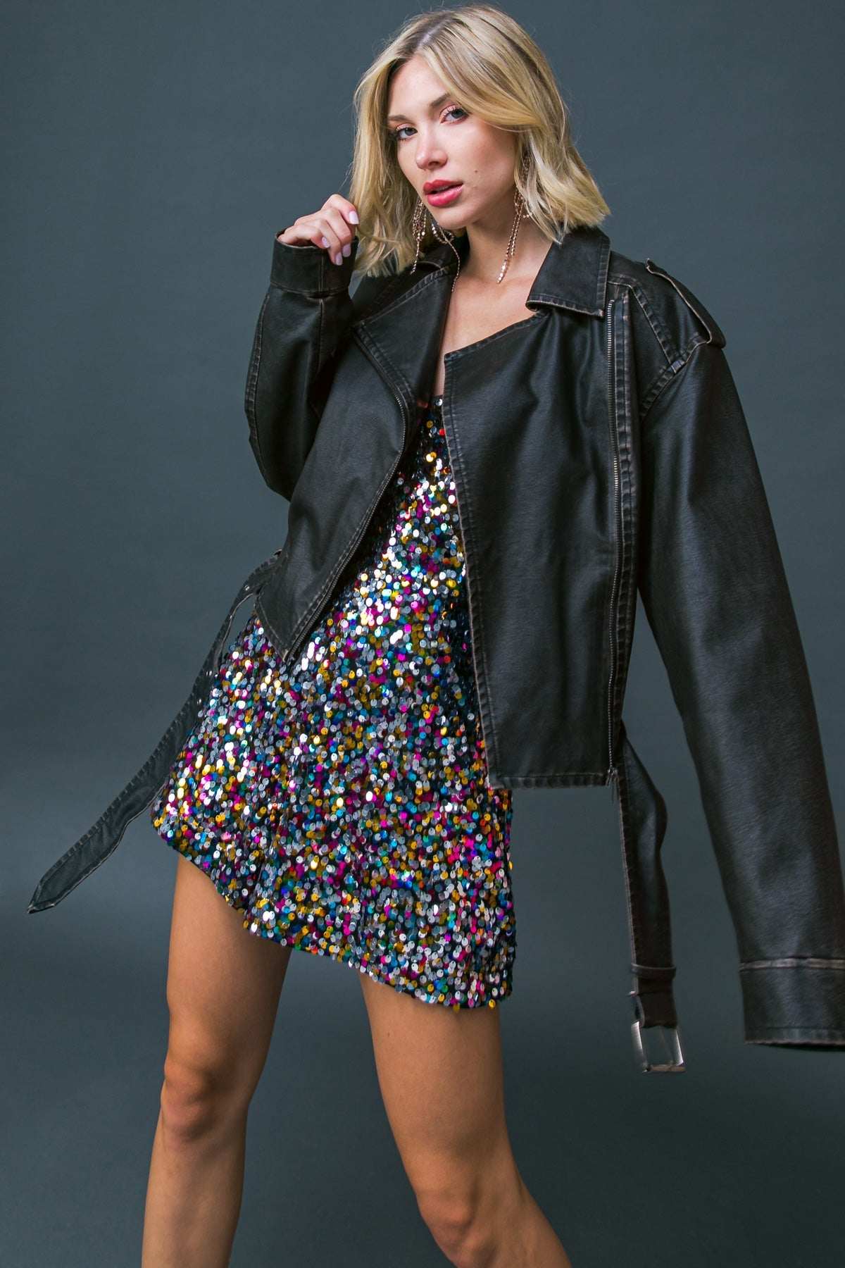 JAQUETA DE MOTOCICLISTA FALSA "ON MY WAY UP"