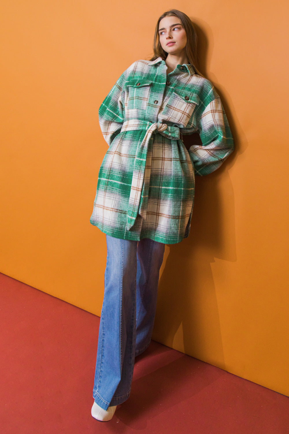 Jaqueta midi de tecido plano Sweet Evenings