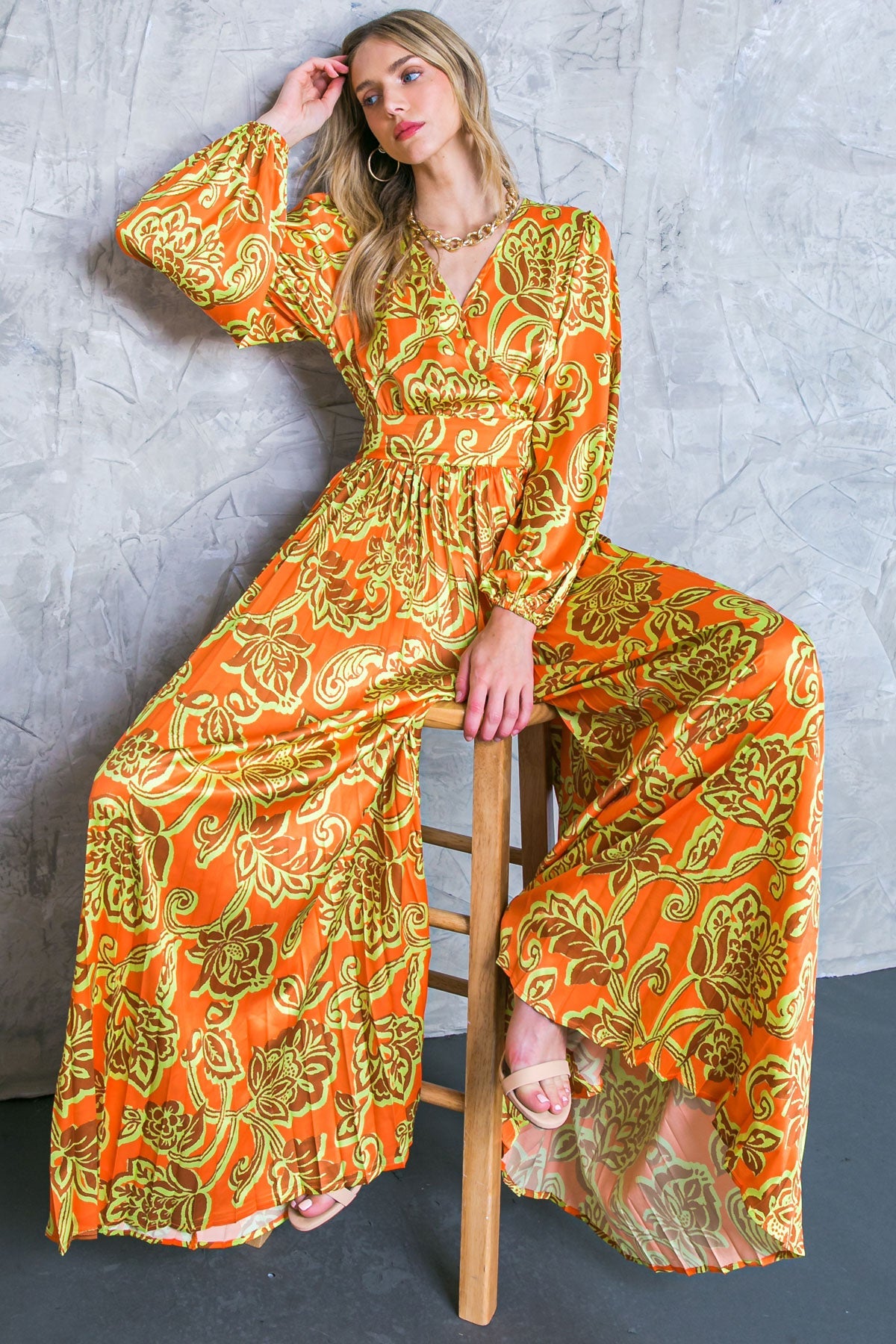 BLUSHING WITH BRILLIANCE SATIN JUMPSUIT - MaraFormigone