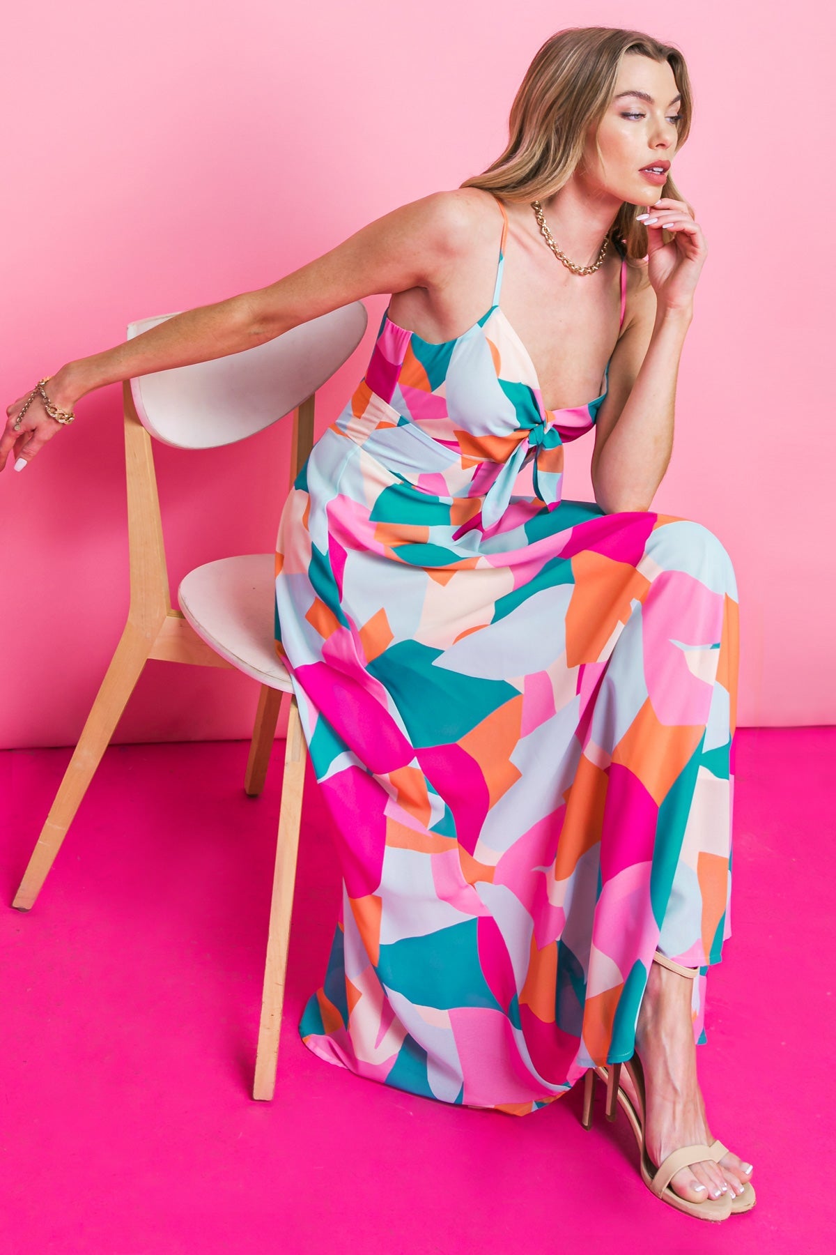 BLUE OCEAN BEACH WOVEN MIDI DRESS - MaraFormigone