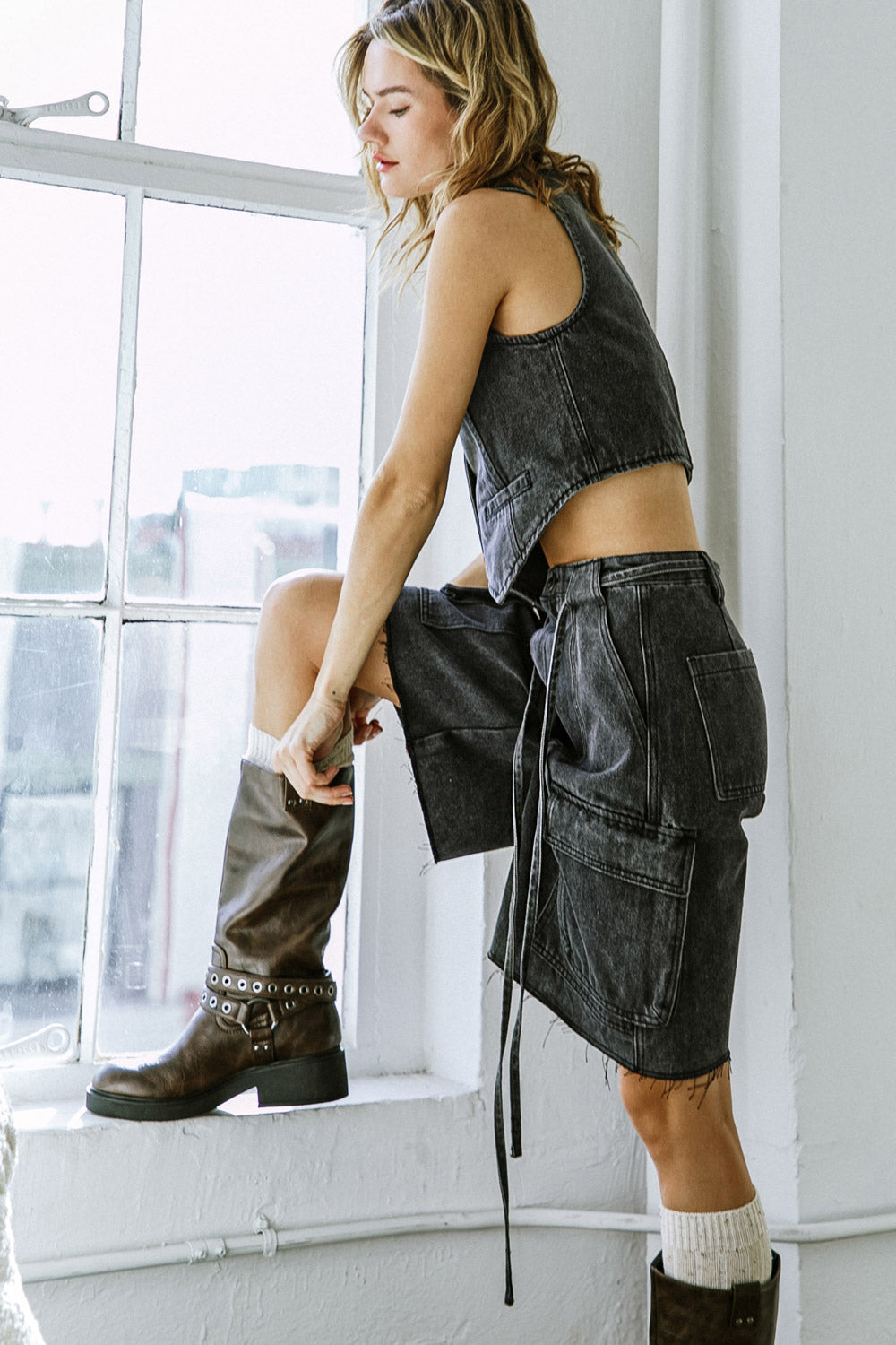 A BETTER DAY DENIM SHORTS - MaraFormigone