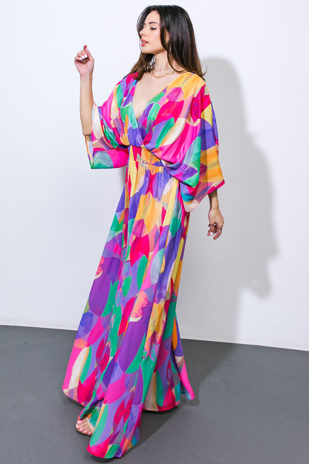 VESTIDO MAXI TECIDO "DEIXE-A BRILHAR"