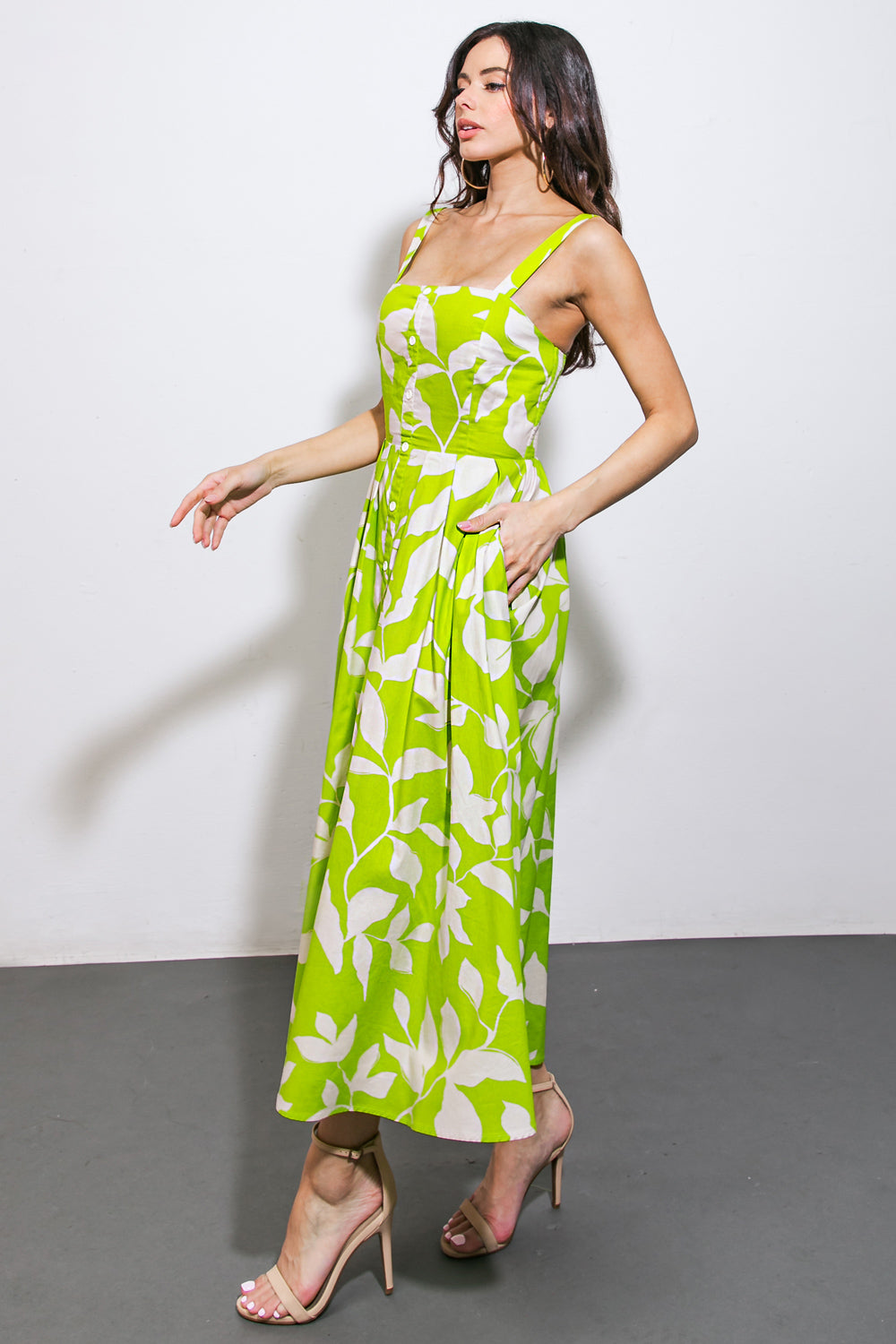 A PASSIONATE HEART WOVEN MIDI DRESS - MaraFormigone