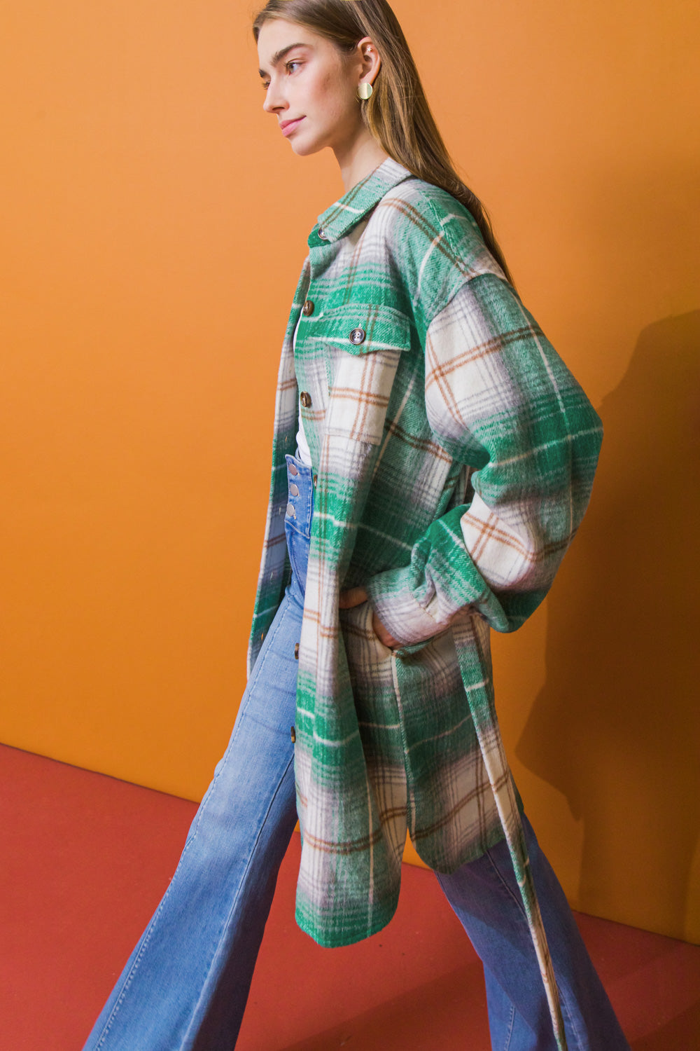 Jaqueta midi de tecido plano Sweet Evenings