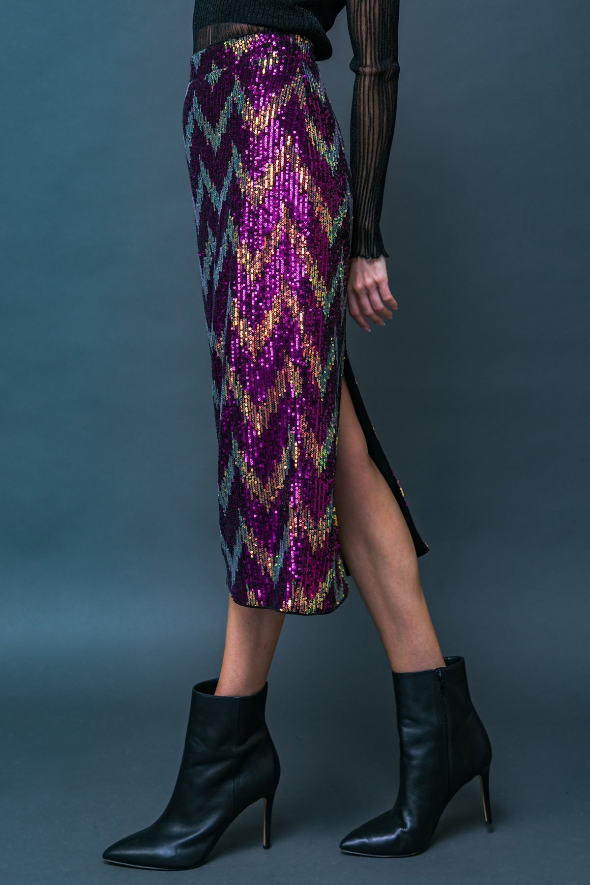 SAIA MIDI DE PAETÊS "SEJA FELIZ, AMIGA"