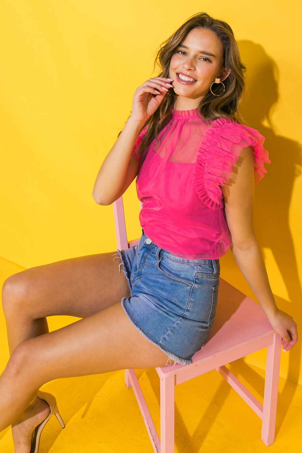 VOCÊ ESTÁ EM MEUS PENSAMENTOS BLUSA DE TULE