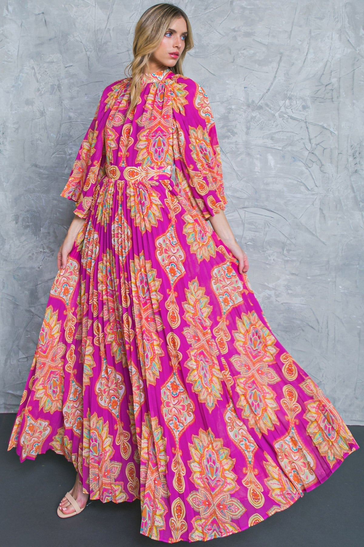 VESTIDO MAXI TECIDO COBERTO DE AMOR