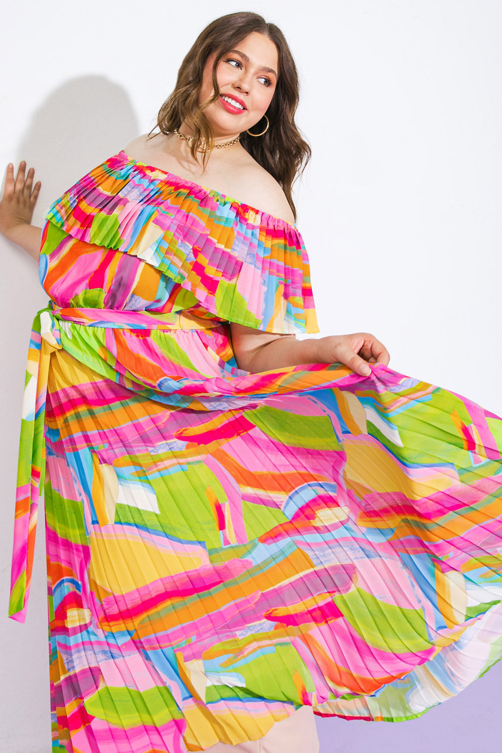 BLOSSOM BOULEVARD WOVEN MIDI DRESS - MaraFormigone