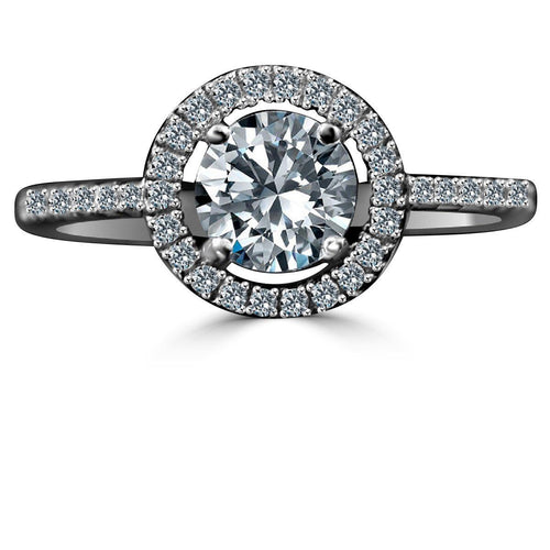 0.75CT Round Diamond Veneer Cubic Zirconia Ring. 635R207-0