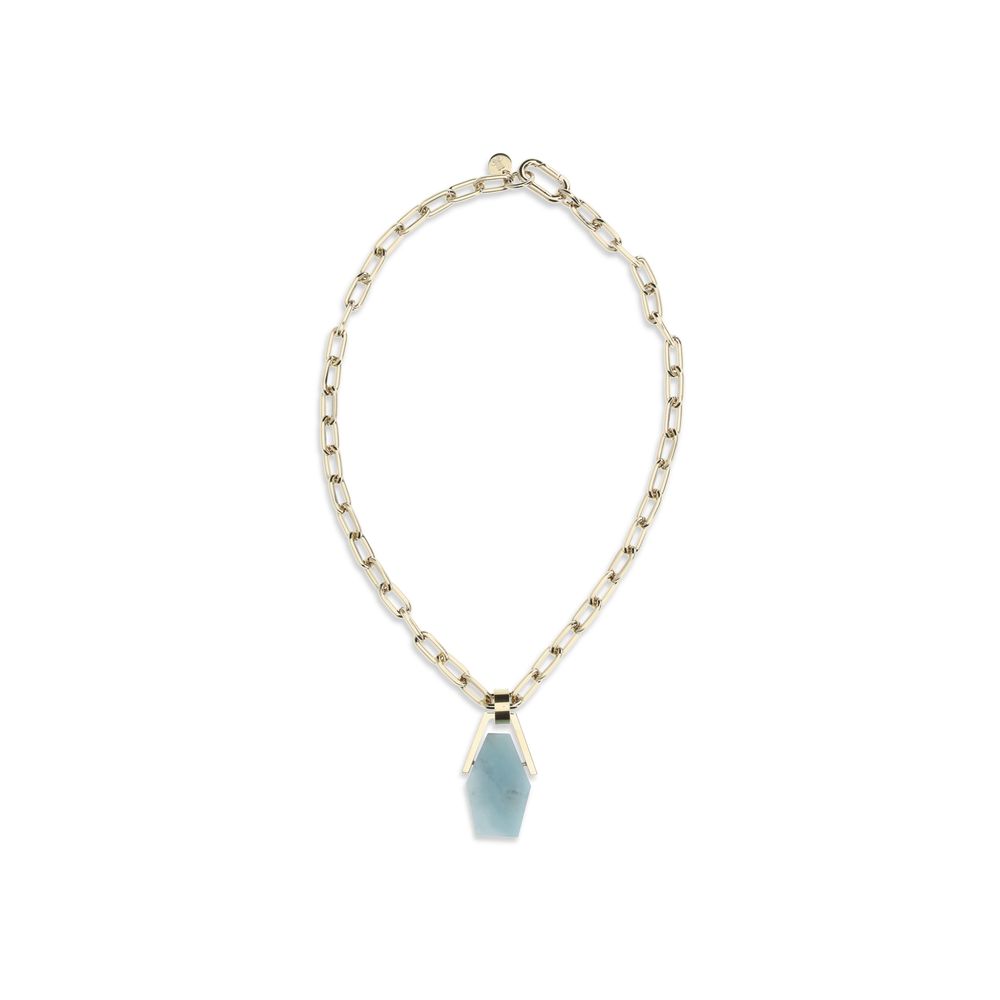 La Double J Blue Brass Necklace
