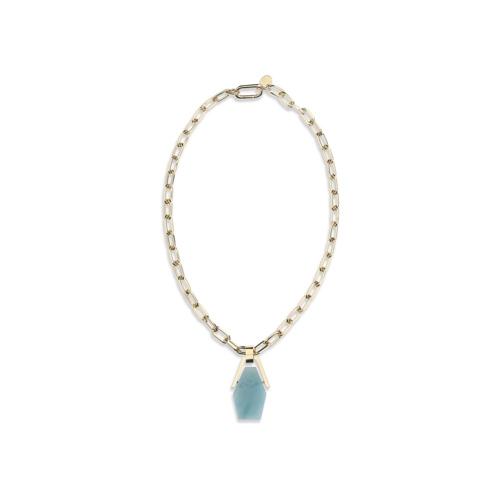 La Double J Blue Brass Necklace