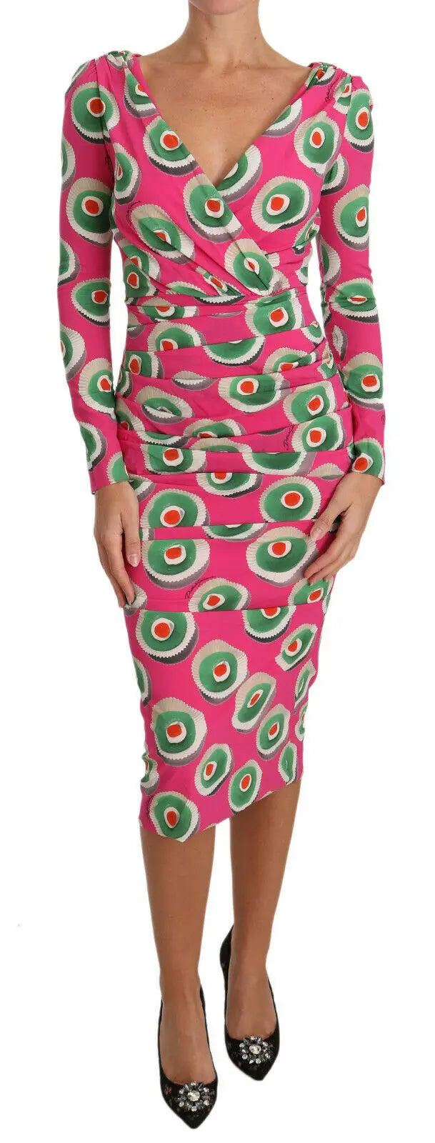 Dolce & Gabbana Elegant Pink Silk Sheath Bodycon Dress Dolce & Gabbana