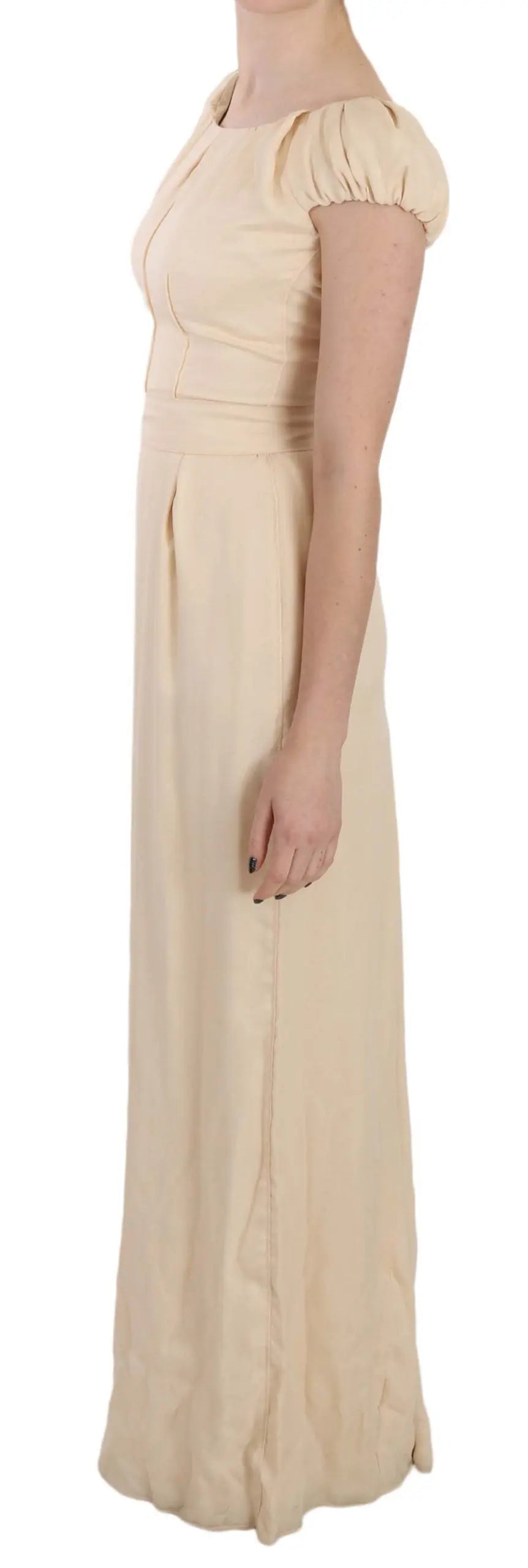 Dolce & Gabbana Silk Column Garterized Sleeve Gown Dolce & Gabbana