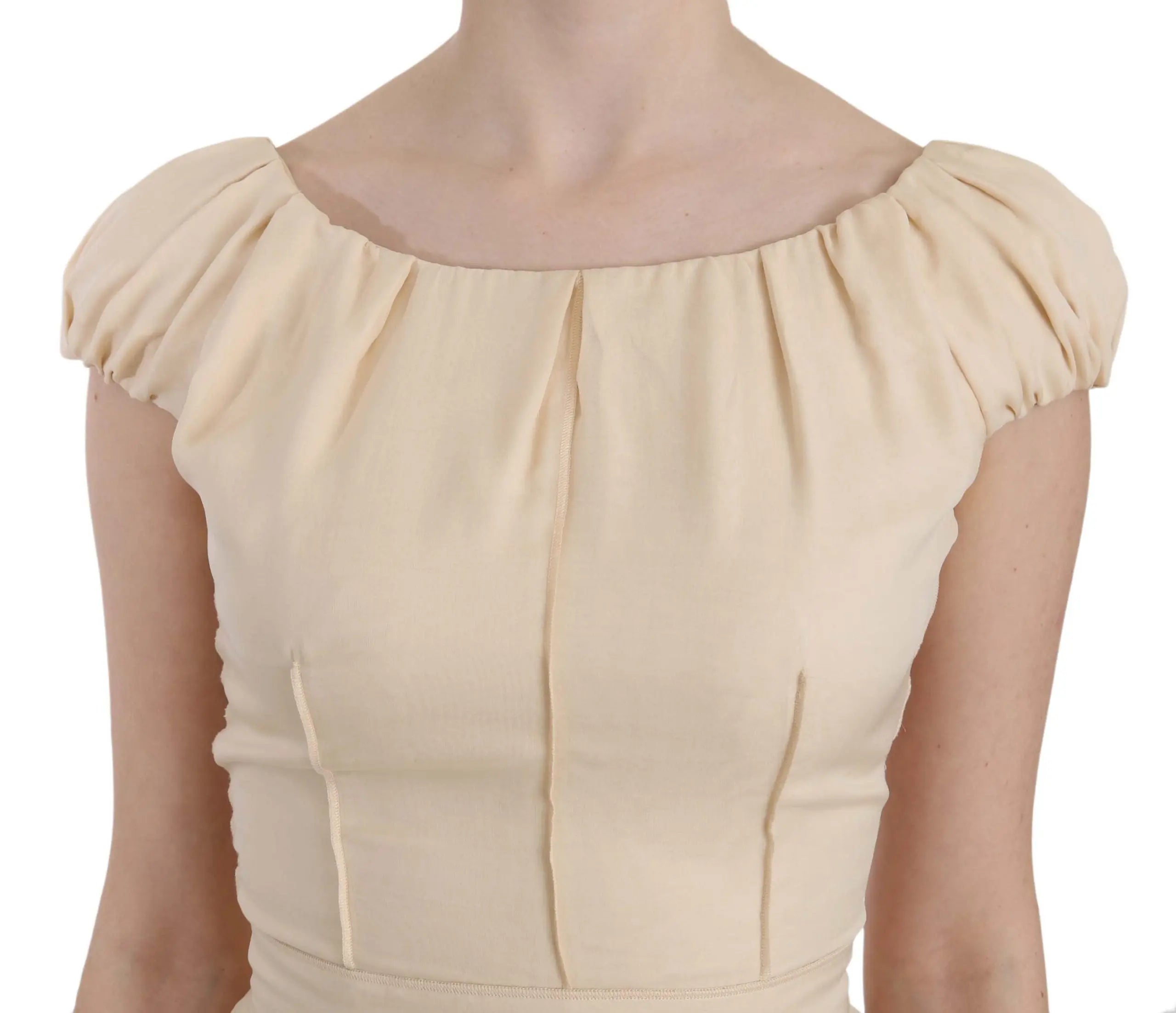 Dolce & Gabbana Silk Column Garterized Sleeve Gown Dolce & Gabbana