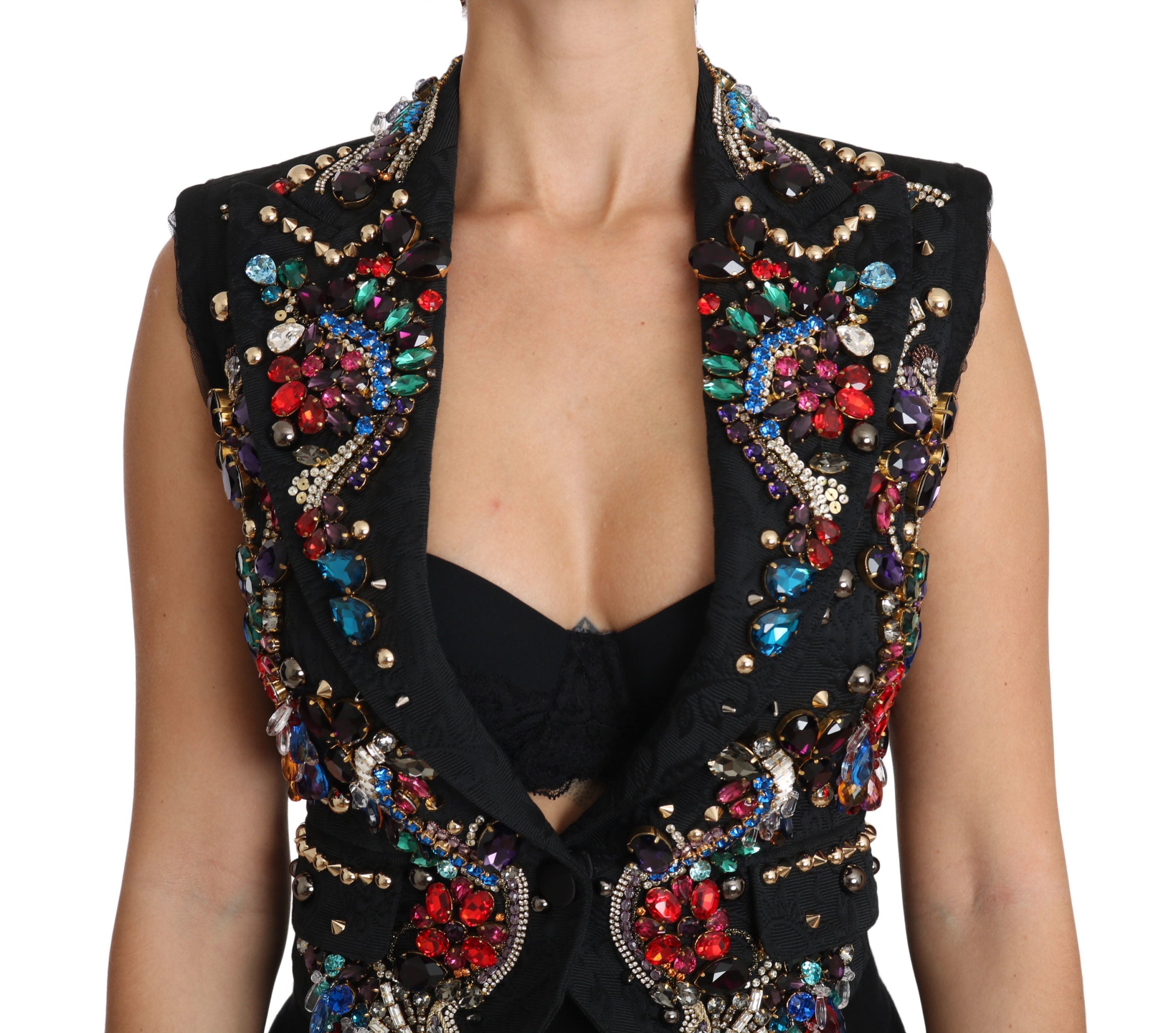 Dolce & Gabbana Enchanted Sicily Crystal-Embellished Vest Dolce & Gabbana