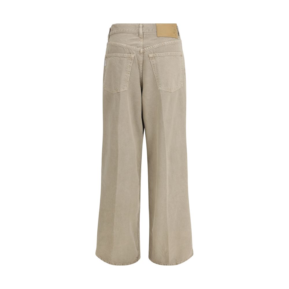 Haikure Beige Cotton Jeans Denim