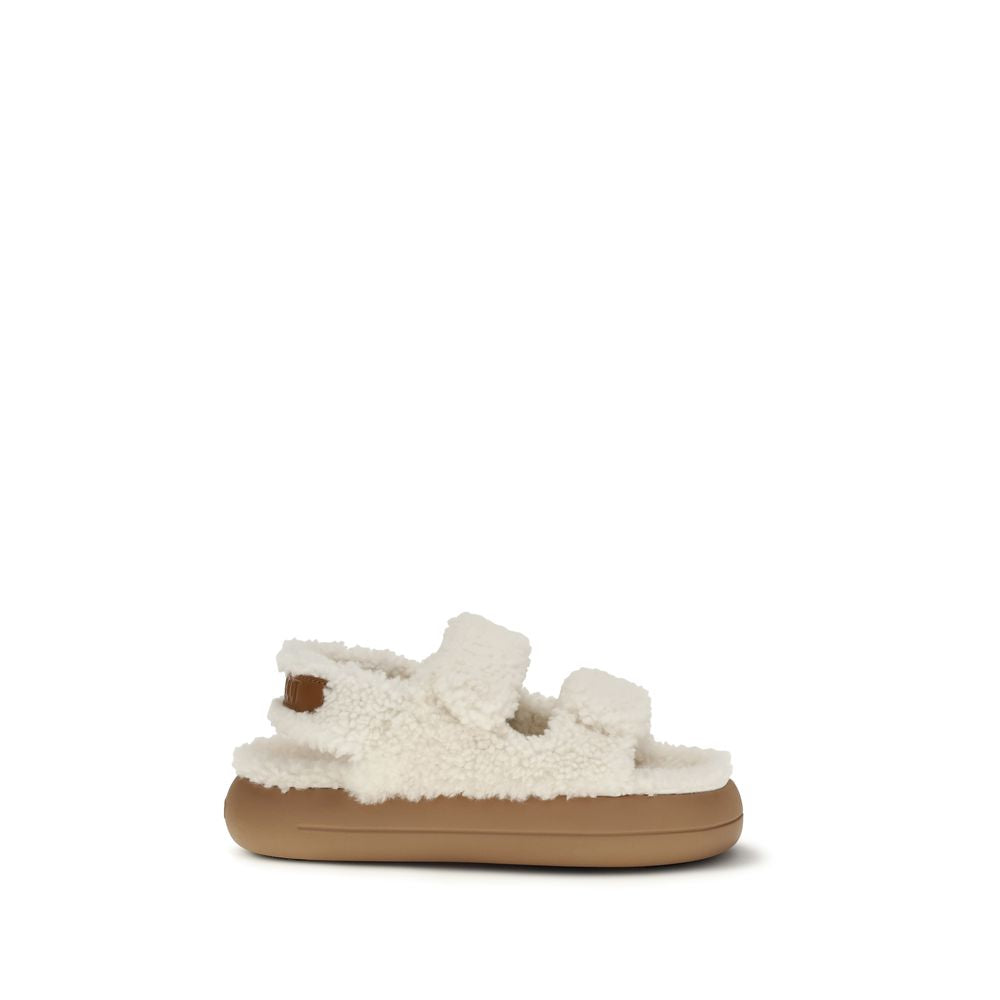 Moon Boot White Polyamide Flat Sandals