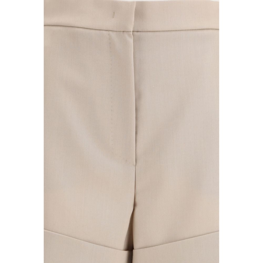 Max Mara Bicolor Fleece Wool Bermuda Shorts