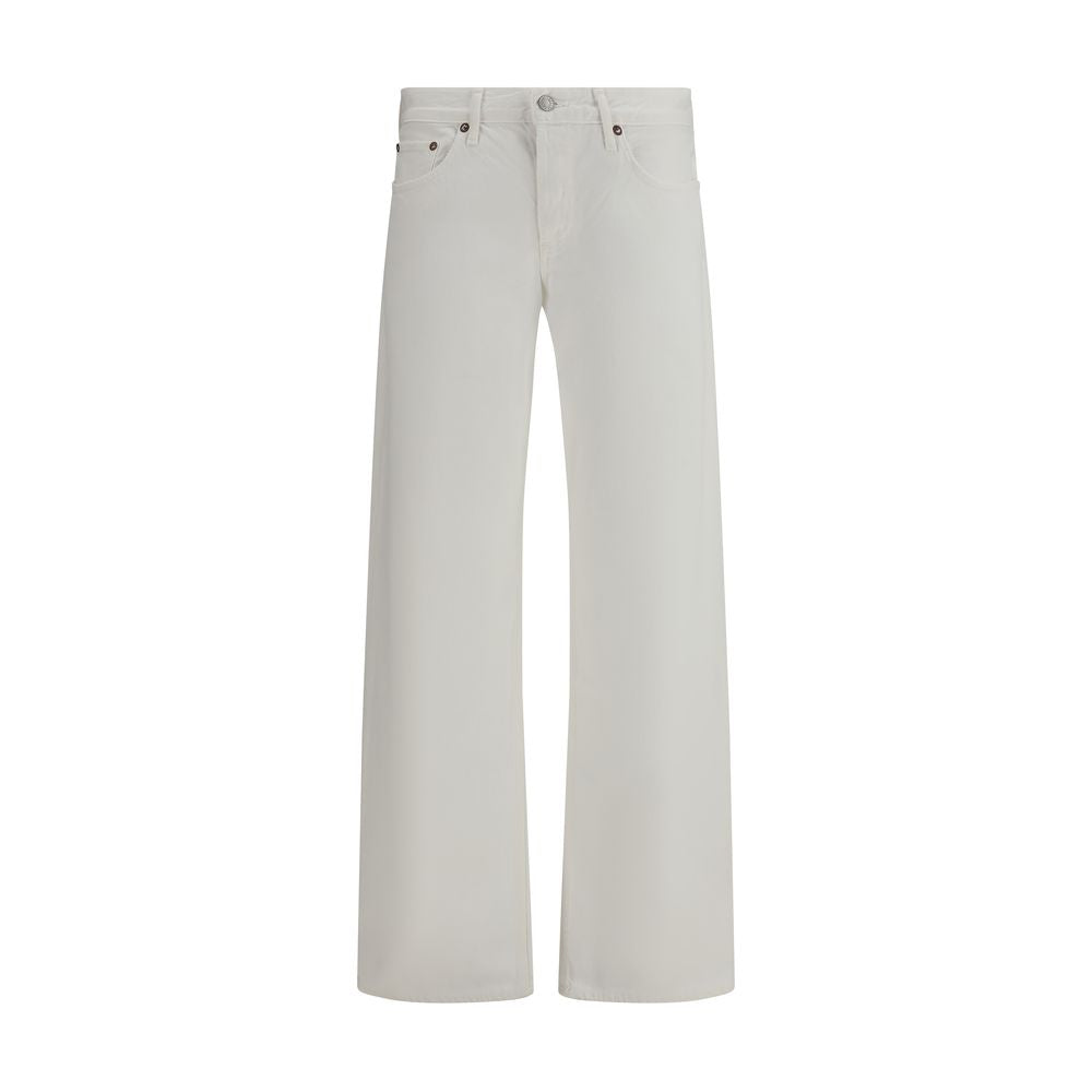 Agolde White Cotton Jeans Denim