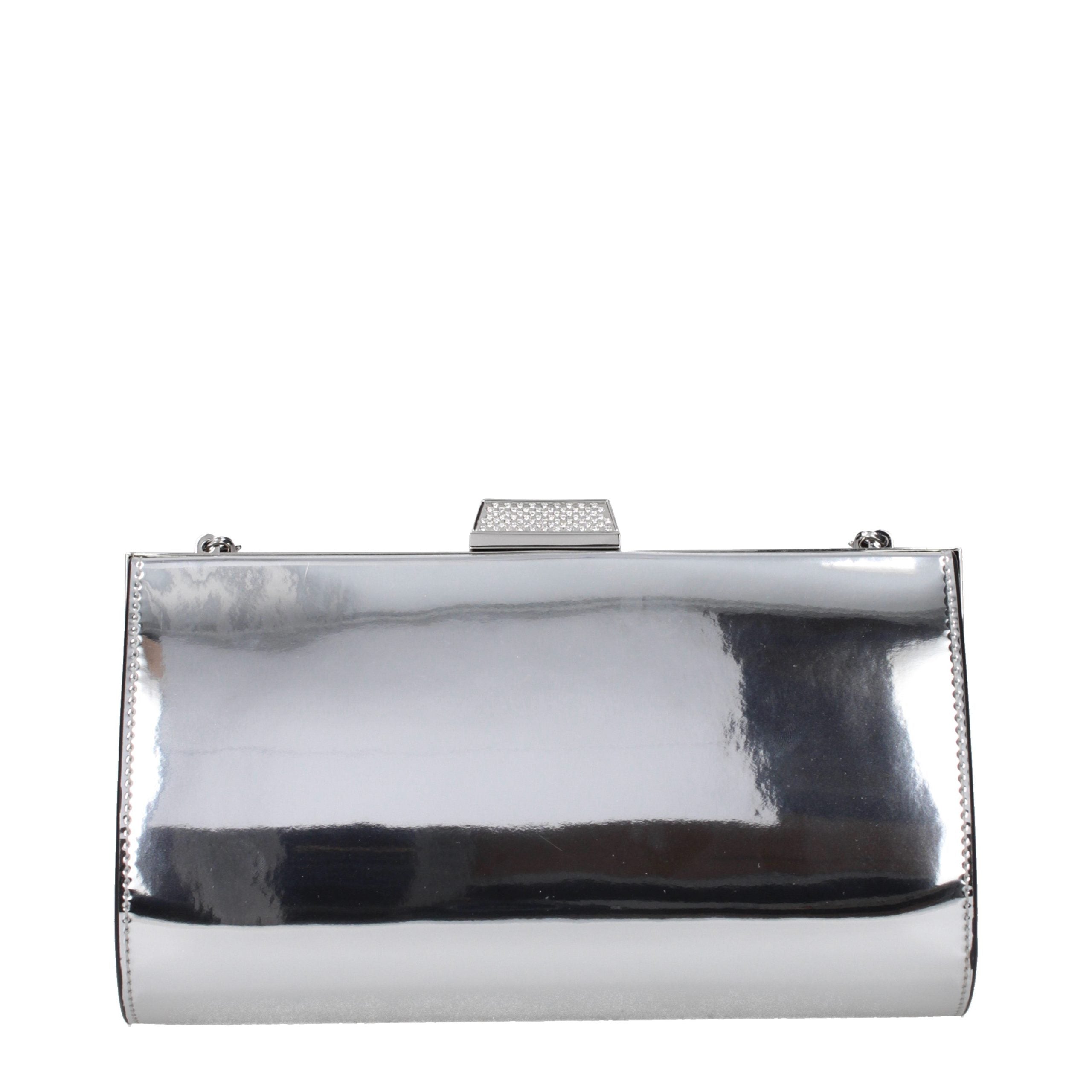Jimmy Choo Gray Leather Clutch Bag