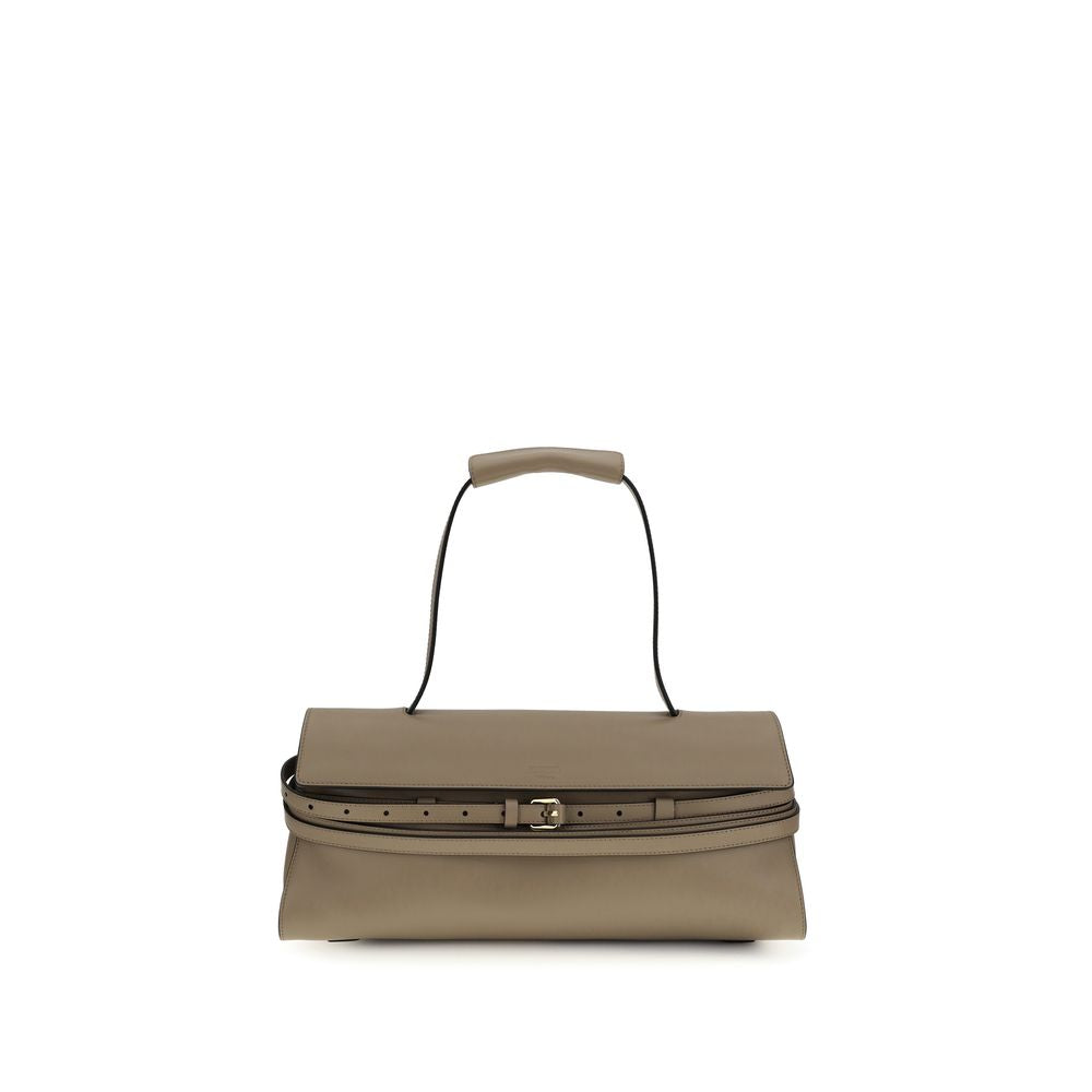 Moschino Beige Calf Leather Bos Taurus Shoulder Bag