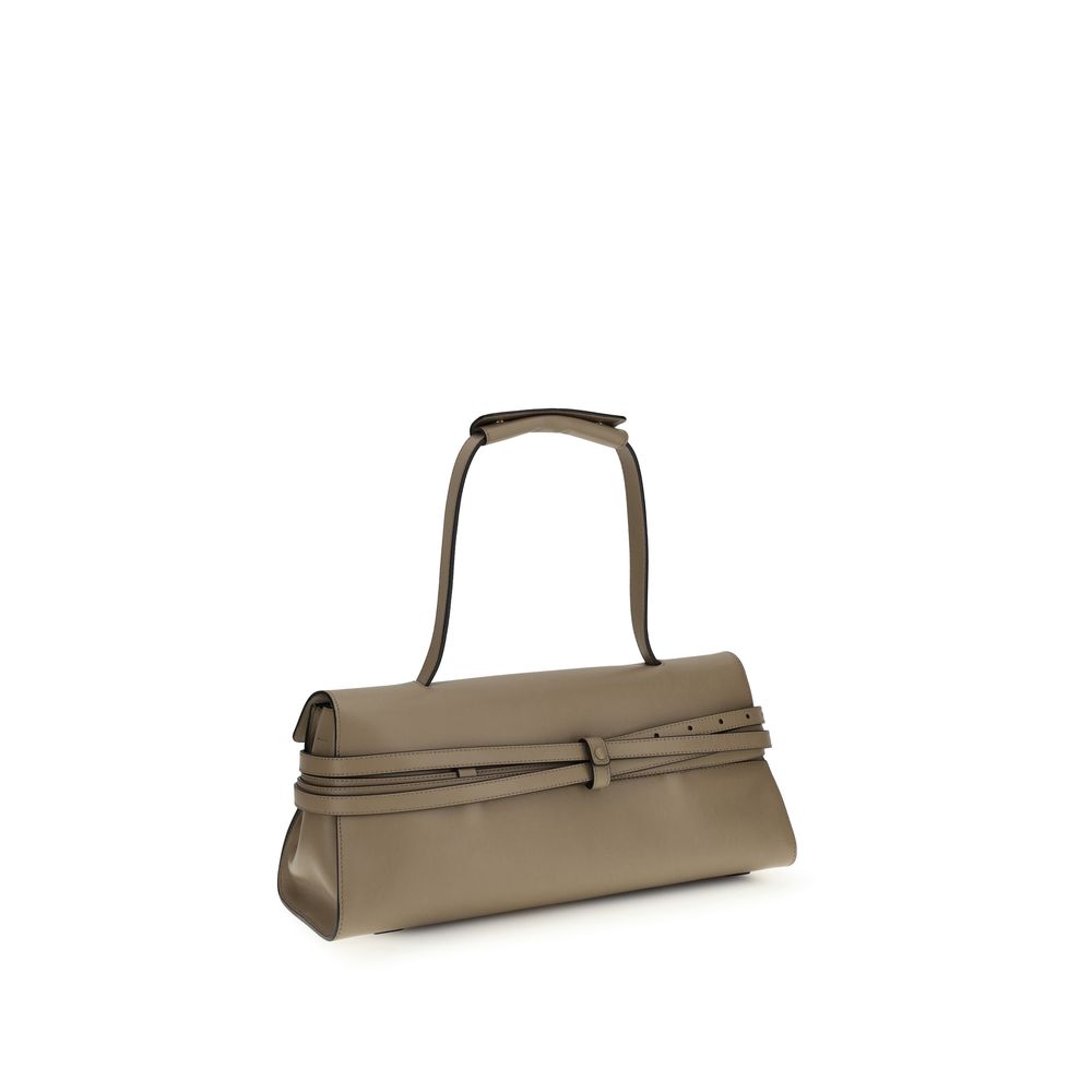 Moschino Beige Calf Leather Bos Taurus Shoulder Bag