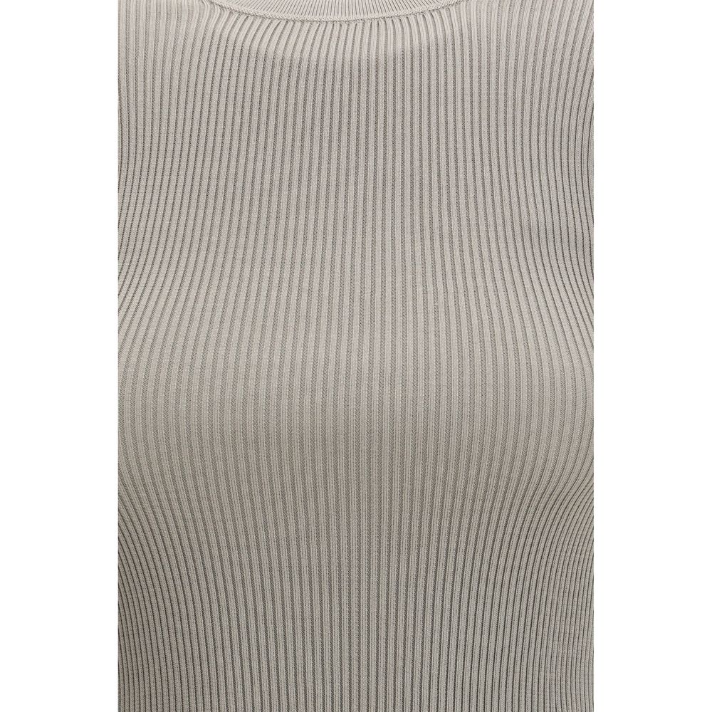 RIER Beige Silk T-Shirt