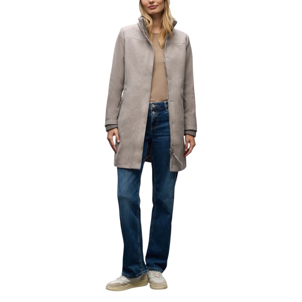 Street One Gray Polyester Coat