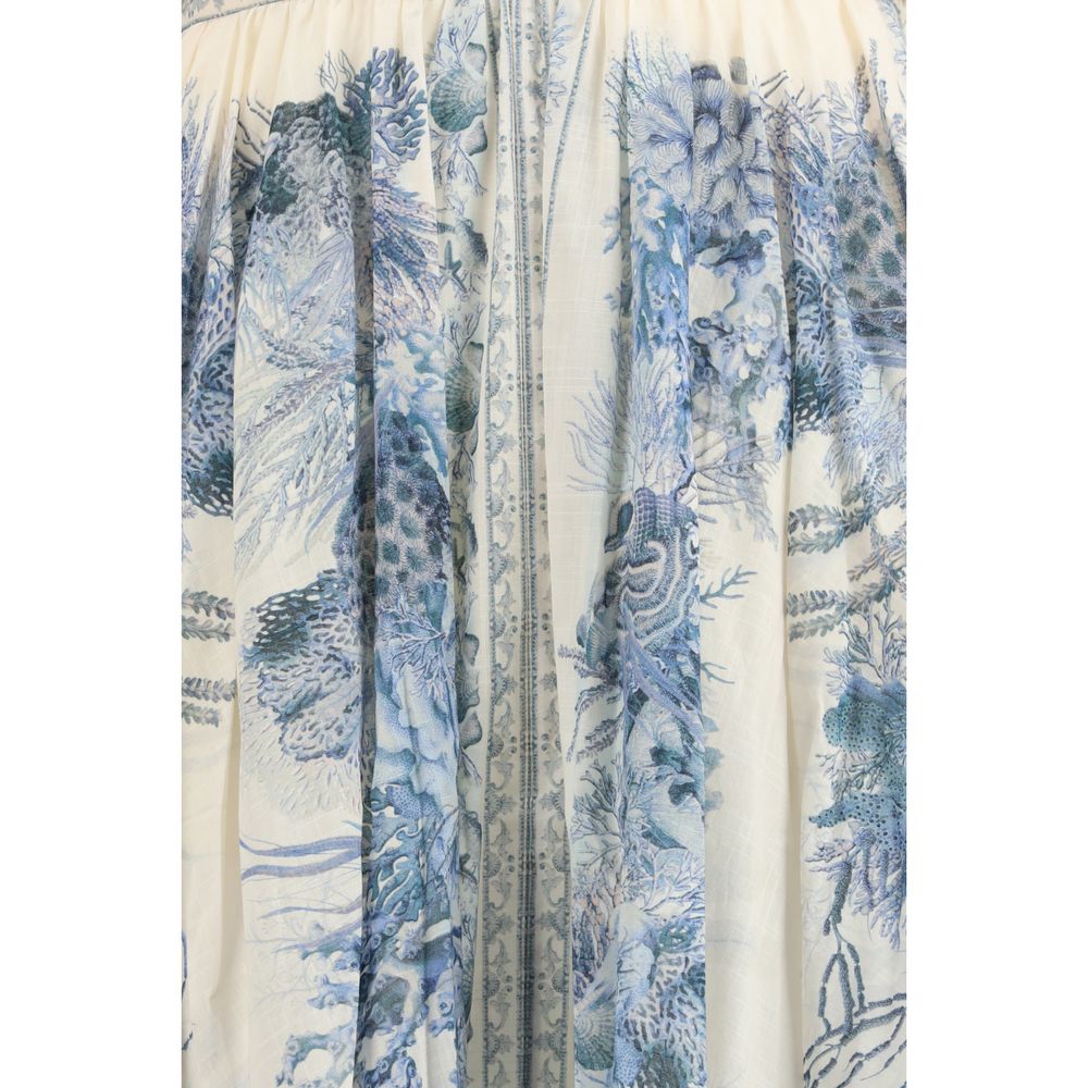 Zimmermann Multicolor Cotton Long Skirt