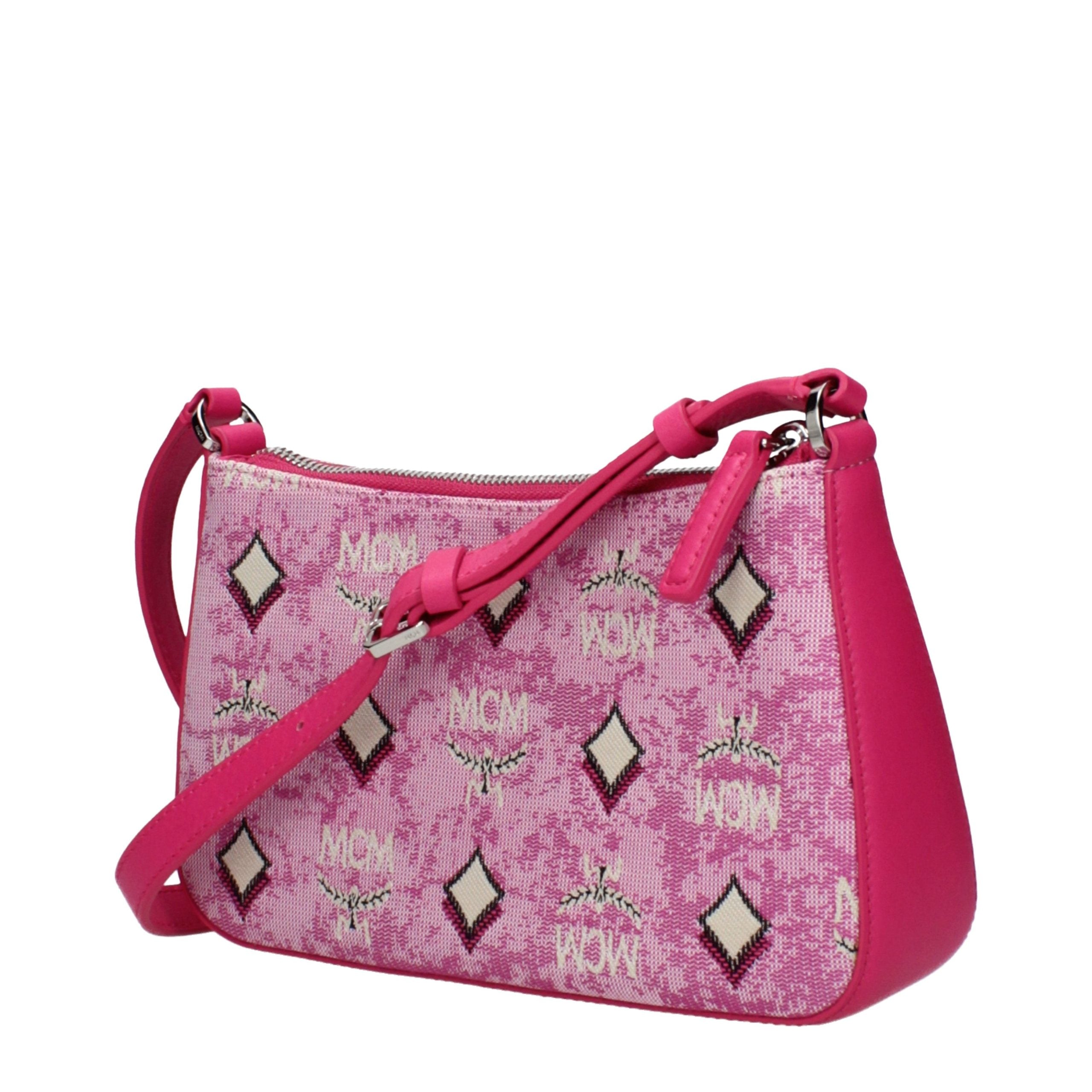 MCM Pink Fabric Crossbody Bag