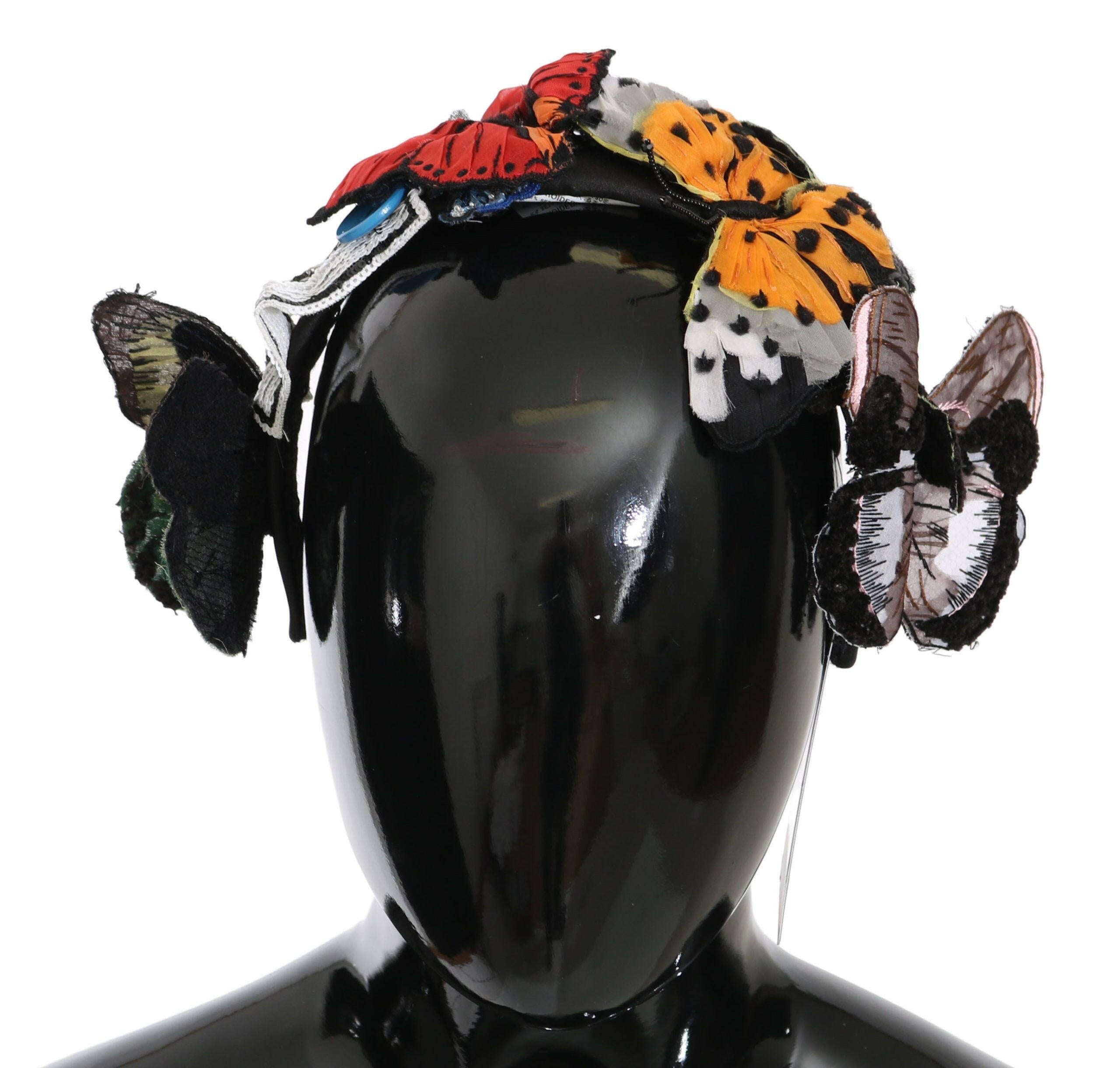 Dolce & Gabbana Tiara Floral Butterfly Sequin Diadem Headband.