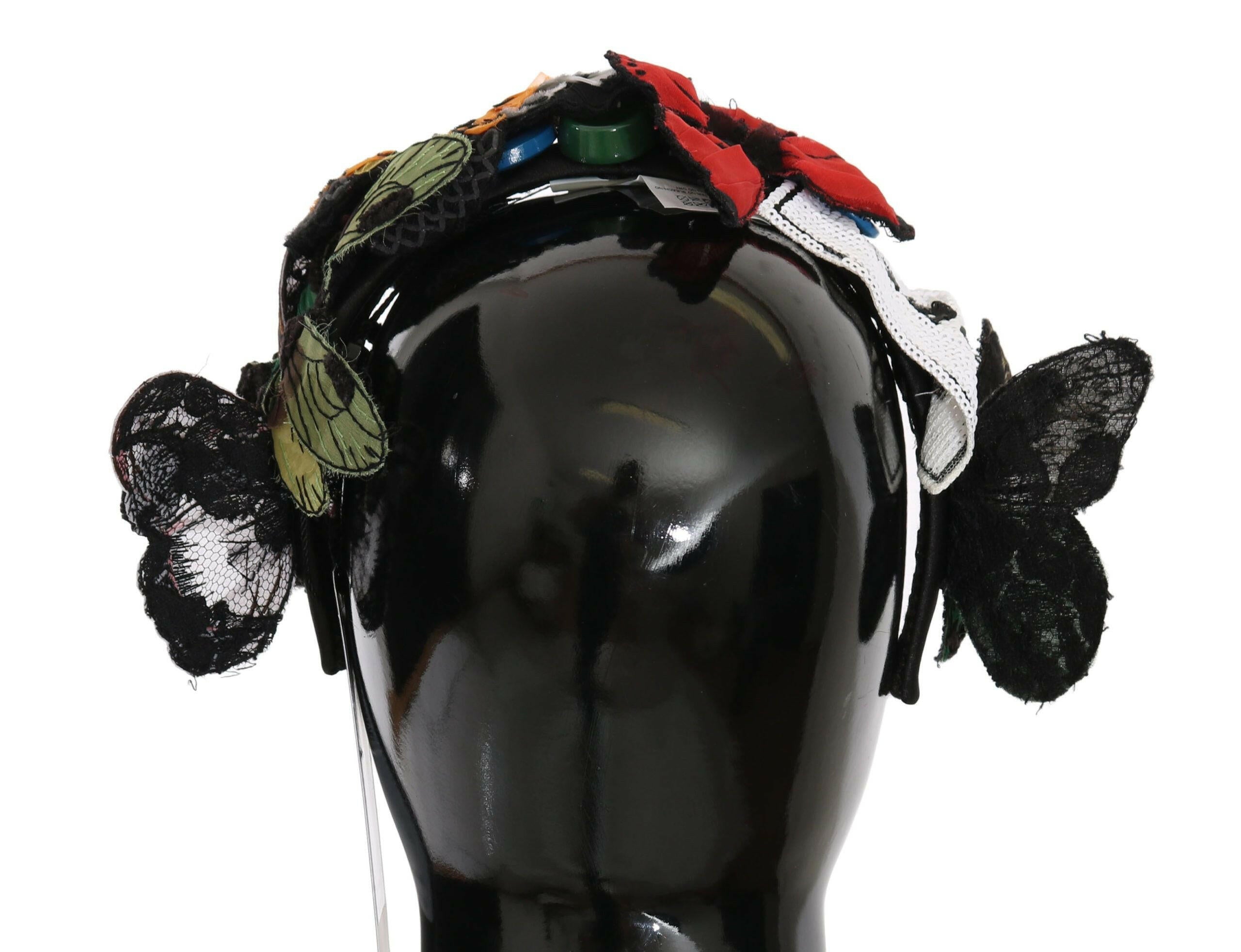 Dolce & Gabbana Tiara Floral Butterfly Sequin Diadem Headband.