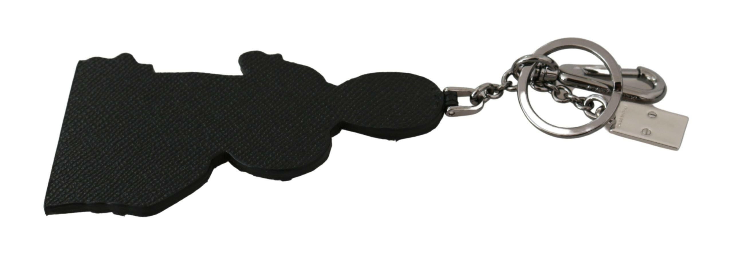 Dolce & Gabbana Leather Dominico Stefano #DGFAMILY Logo Badge Keychain.