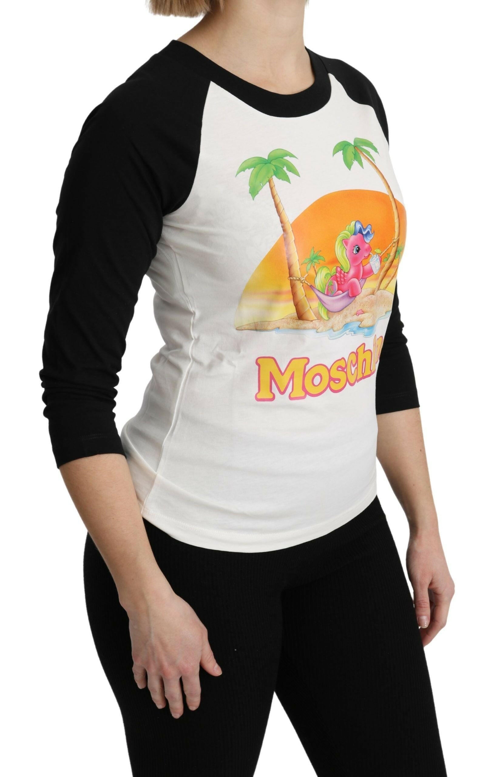 Moschino White Cotton T-shirt My Little Pony Top Tshirt.